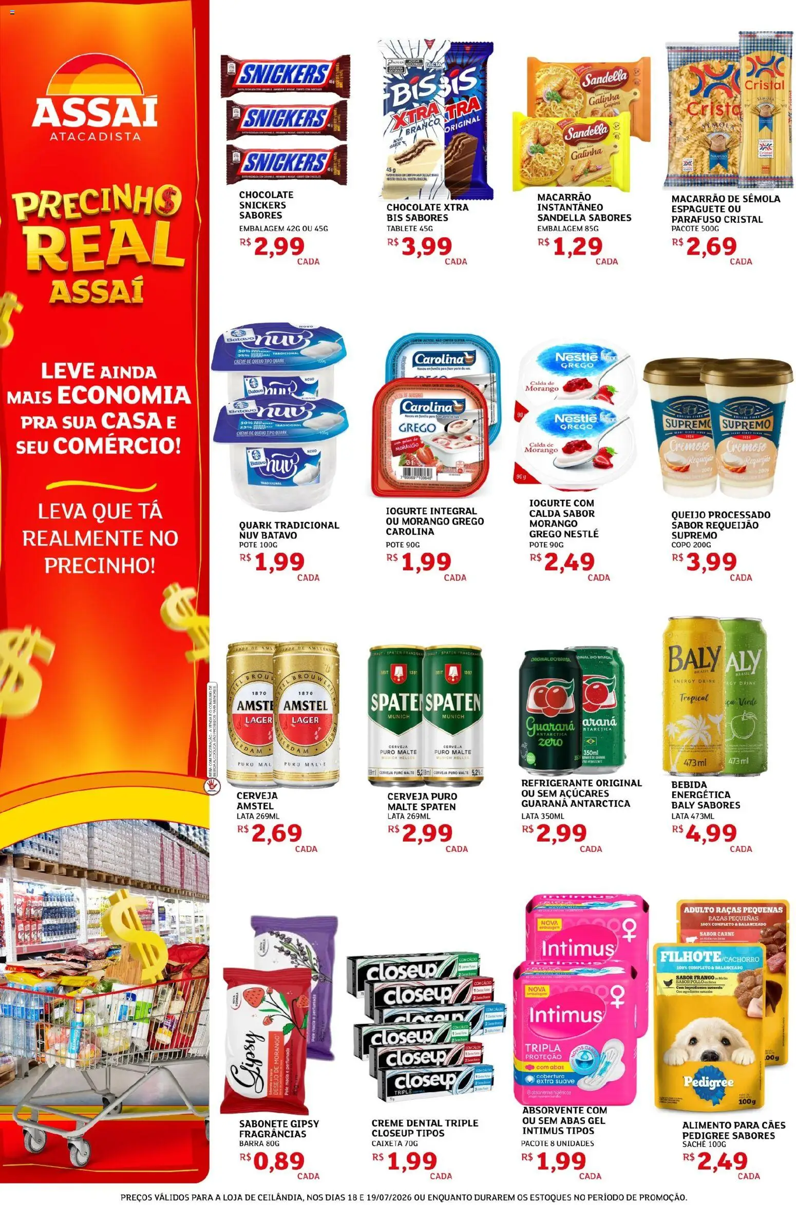 Assaí Atacadista Folheto - válido de 18/07/2026 | Página: 2 | Produtos: Guaraná, Cerveja, Carne, Creme