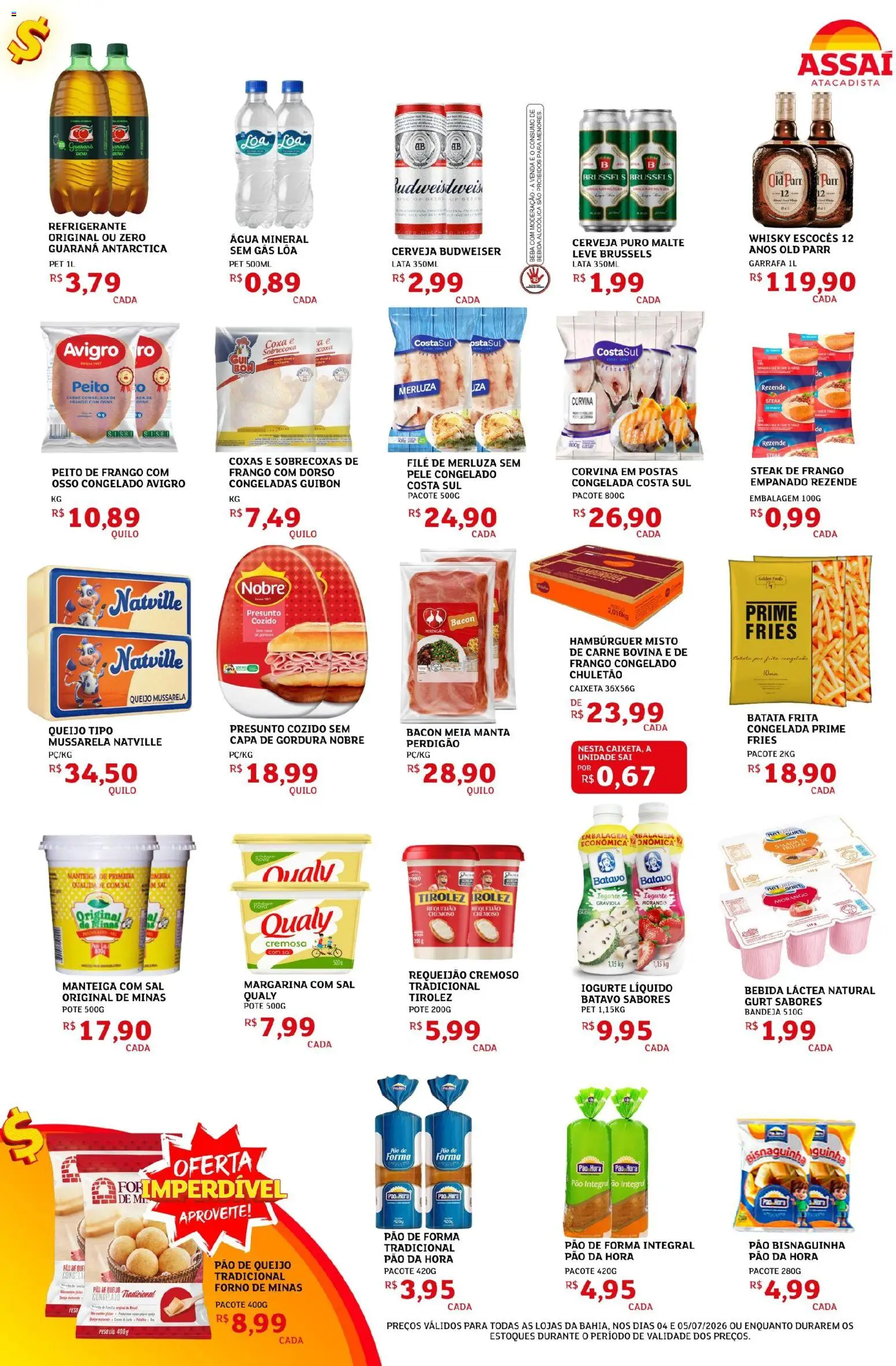 Assaí Atacadista Folheto - válido de 04/07/2026 | Página: 2 | Produtos: Guaraná, Frango, Mussarela, Peito de frango