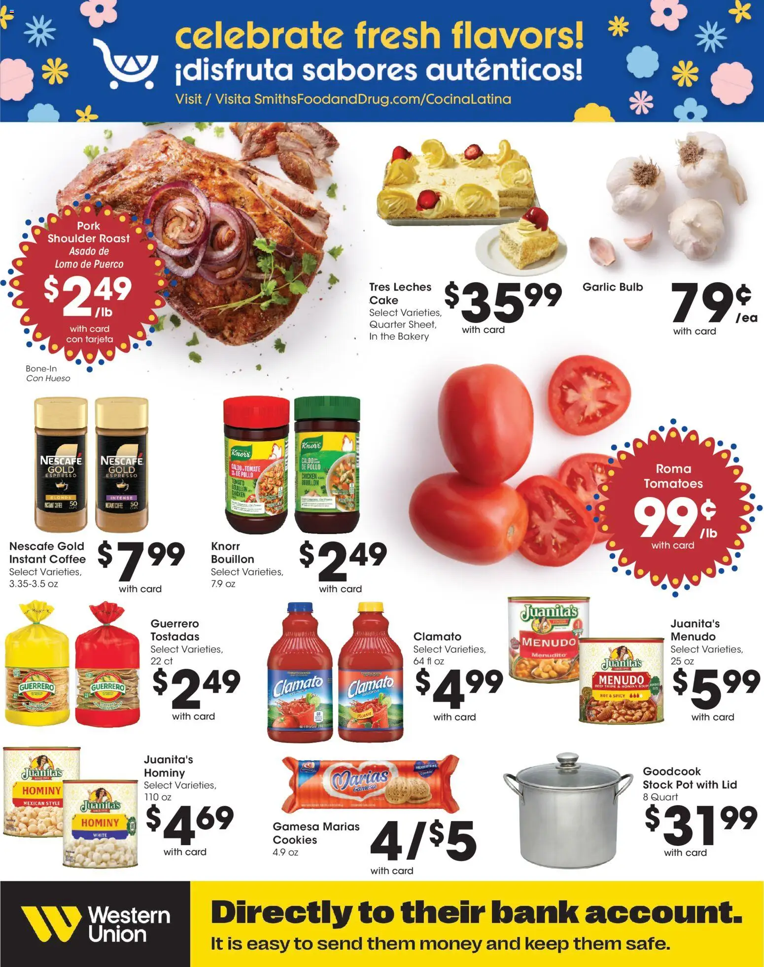 Smith's Weekly Ad - valid from 09/30/2026 | Page: 18 | Products: Bakery, Pork shoulder, Coffee, Tomatoes