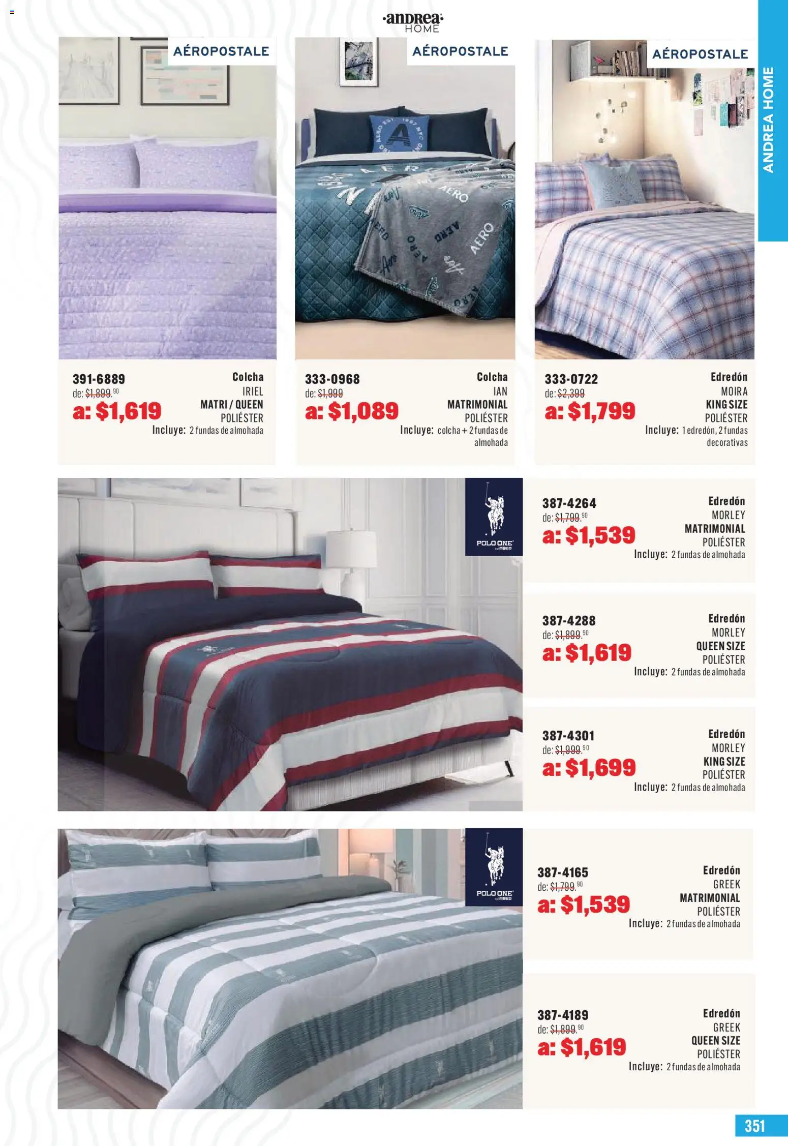 Nuevas ofertas de Andrea válidas en toda la República Mexicana desde el 03.05.2026. ¡Encuentra las mejores ofertas en Andrea catálogo Outlet! | Página: 351 | Productos: Almohada