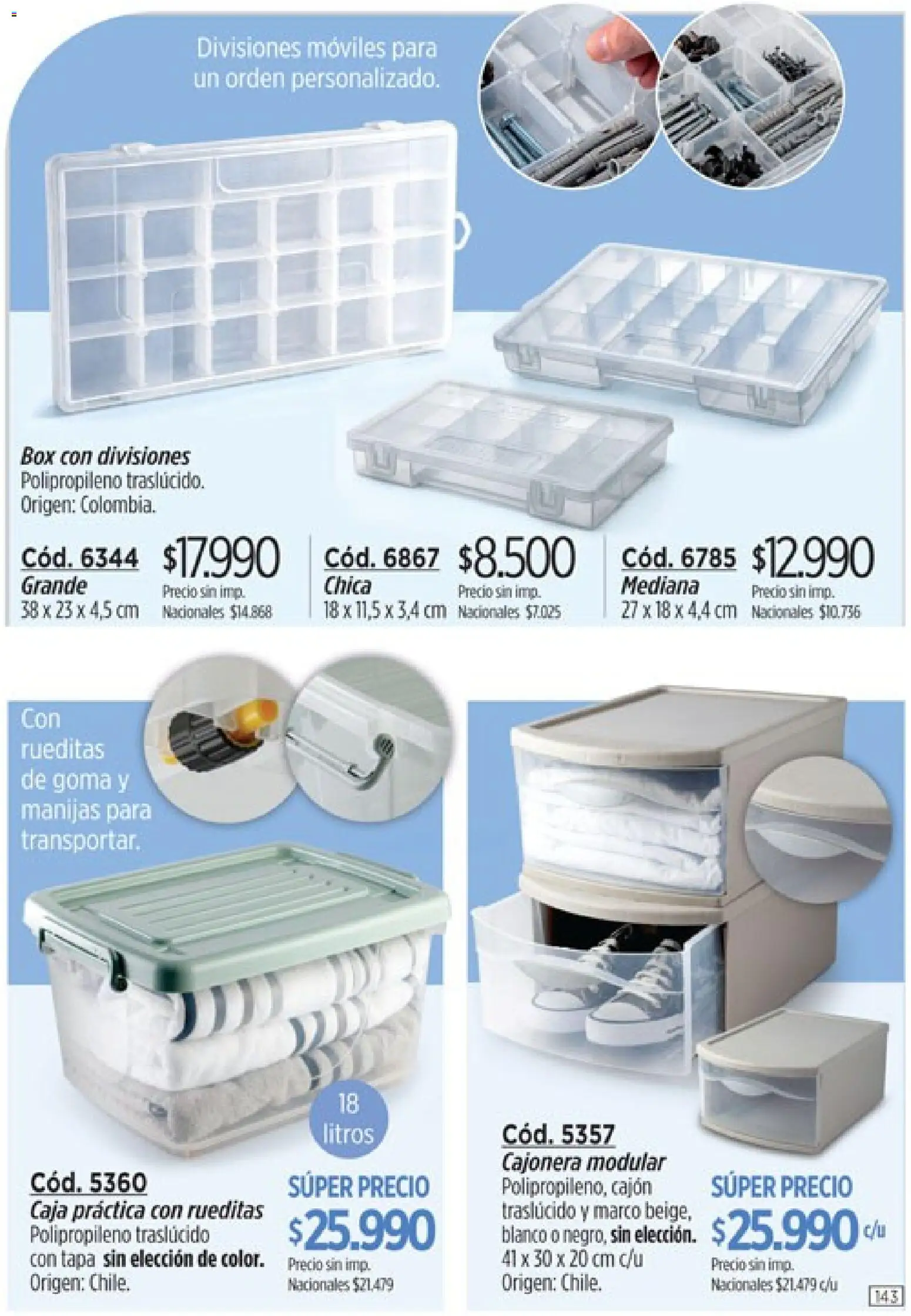 Catálogo Amodil Campaña 15 │ válido desde el 26/08/2026 | Página: 143 | Productos: Modular, Cajonera, Caja