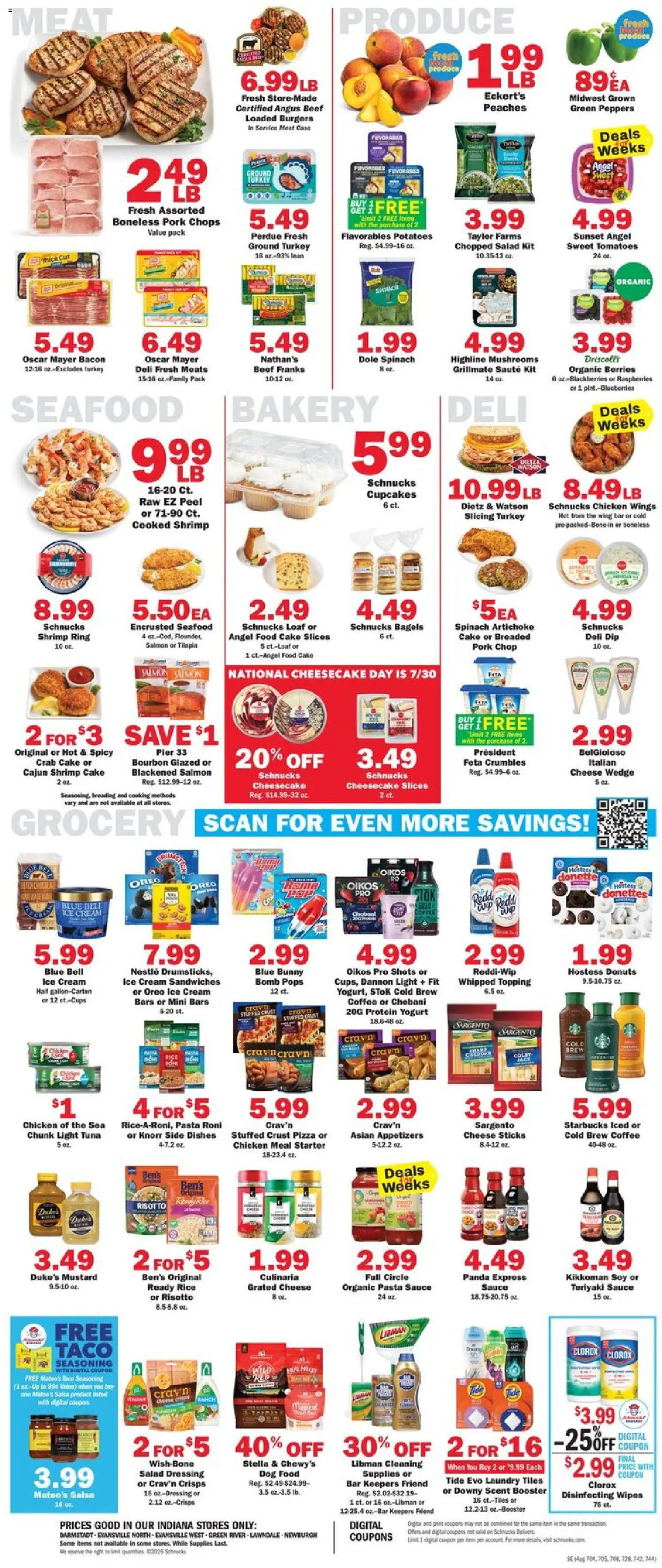 Schnucks Weekly Ad - valid from 07/29/2026 | Page: 4 | Products: Bakery, Peppers, Tomatoes, Ice cream