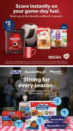 Preview of Sam's Club weekly ads valid from 29.04.2026 | Page: 8 | Products: Fryer, Milk, Coffee, Cream