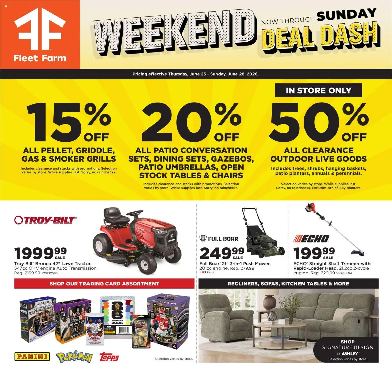 Mills Fleet Farm Weekend Ad - valid from 06/25/2026 | Page: 2 | Products: Trimmer, Box