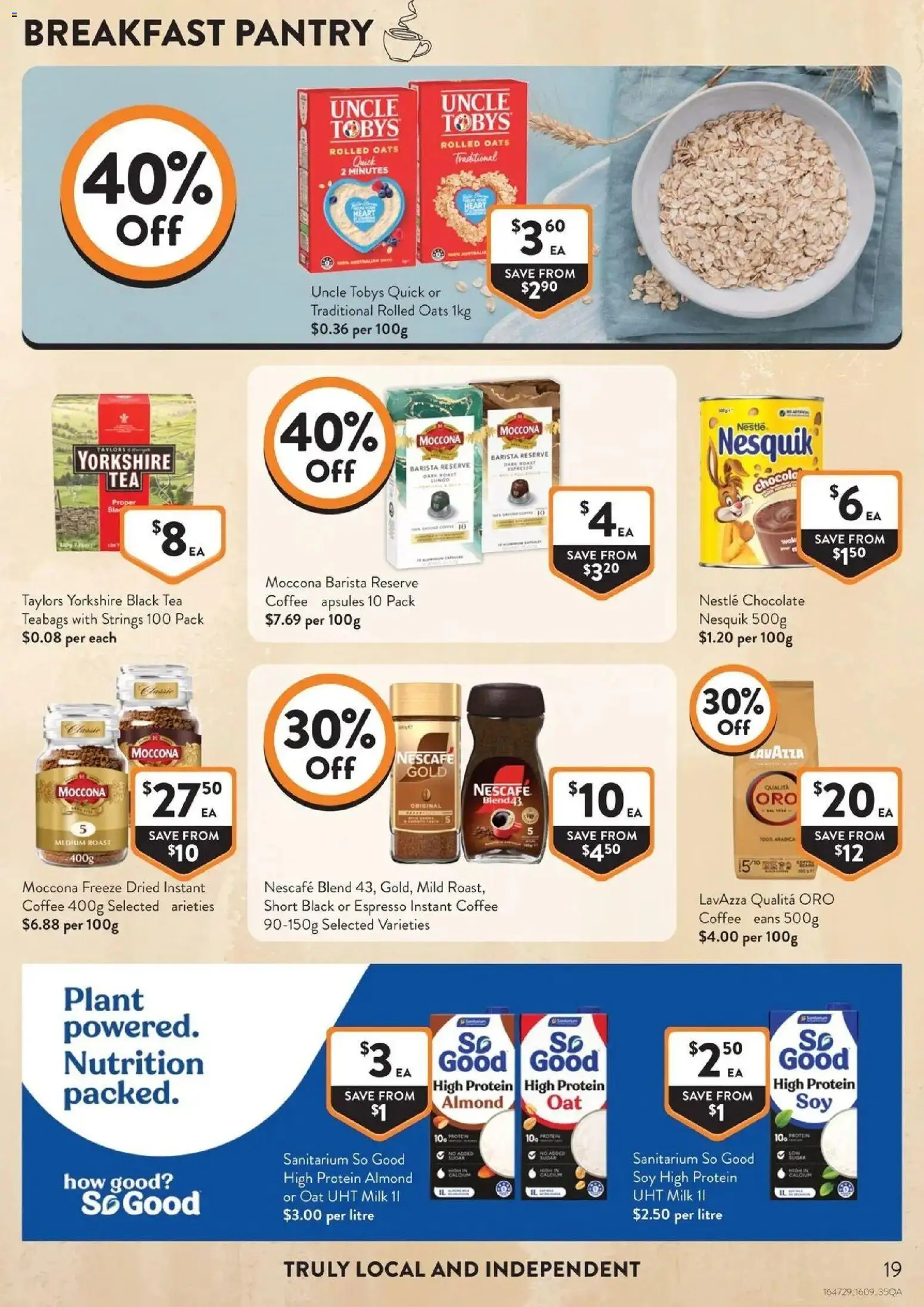 Foodworks catalogue - valid from 16/09/2026 | Page: 19 | Products: Plant, Chocolate, Moccona, Instant coffee