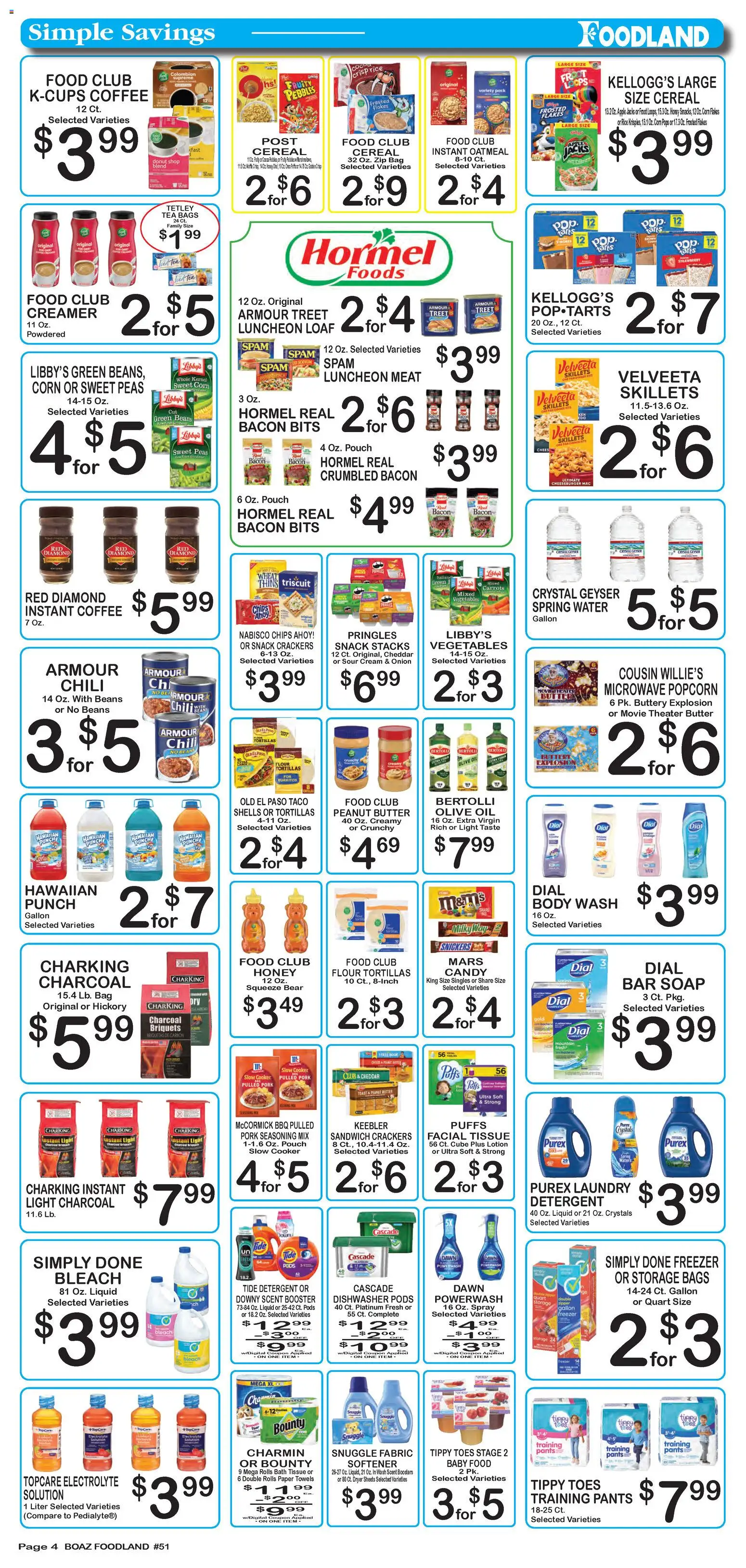 Foodland Weekly Ad - valid from 07/07/2026 | Page: 4 | Products: Pan, Oil, Microwave, Bar Soap