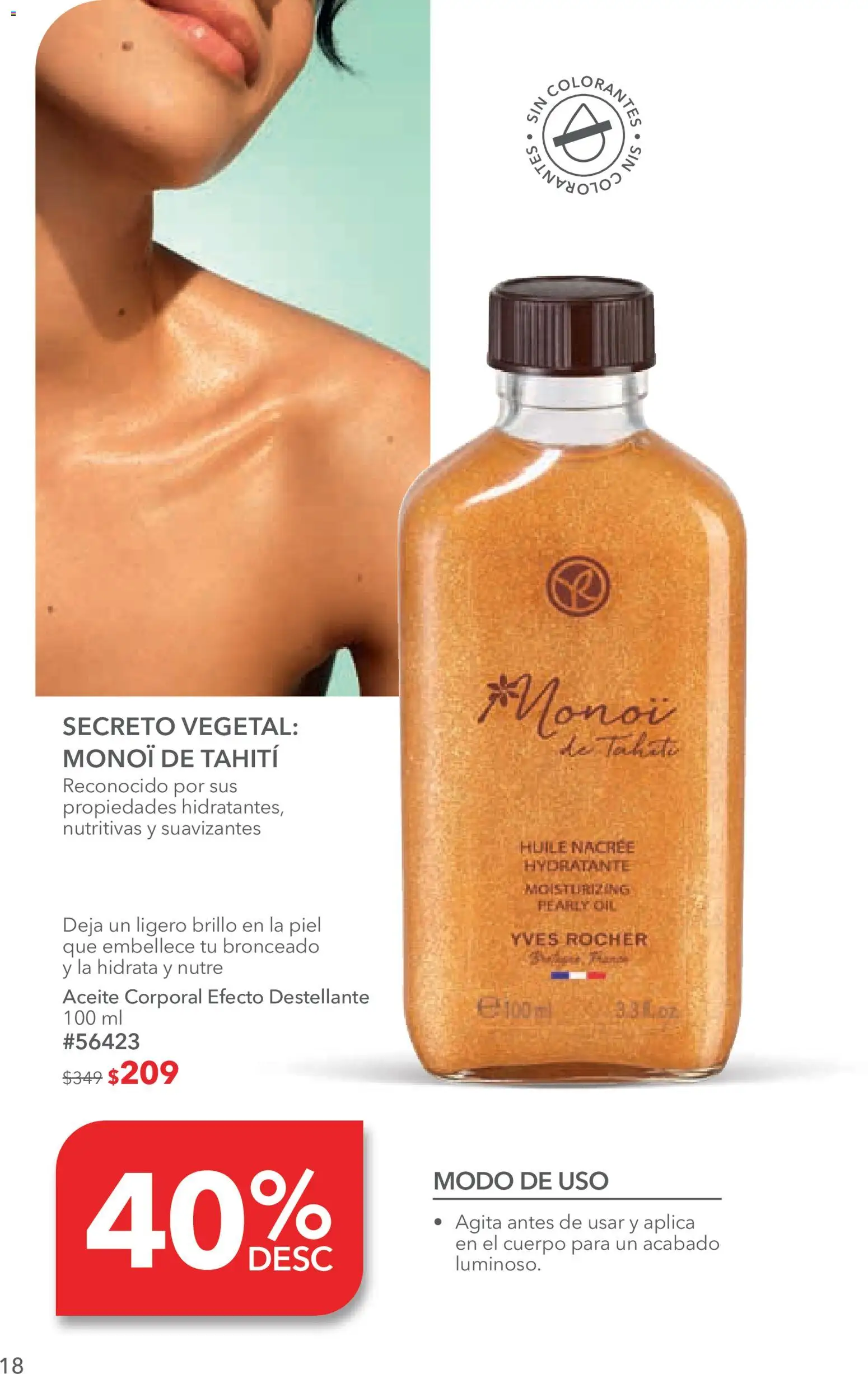 Nuevas ofertas de Yves Rocher válidas en toda la República Mexicana desde el 14/07/2026. ¡Encuentra las mejores ofertas en Yves Rocher campaña 10 2026! | Página: 18 | Productos: Brillo, Aceite