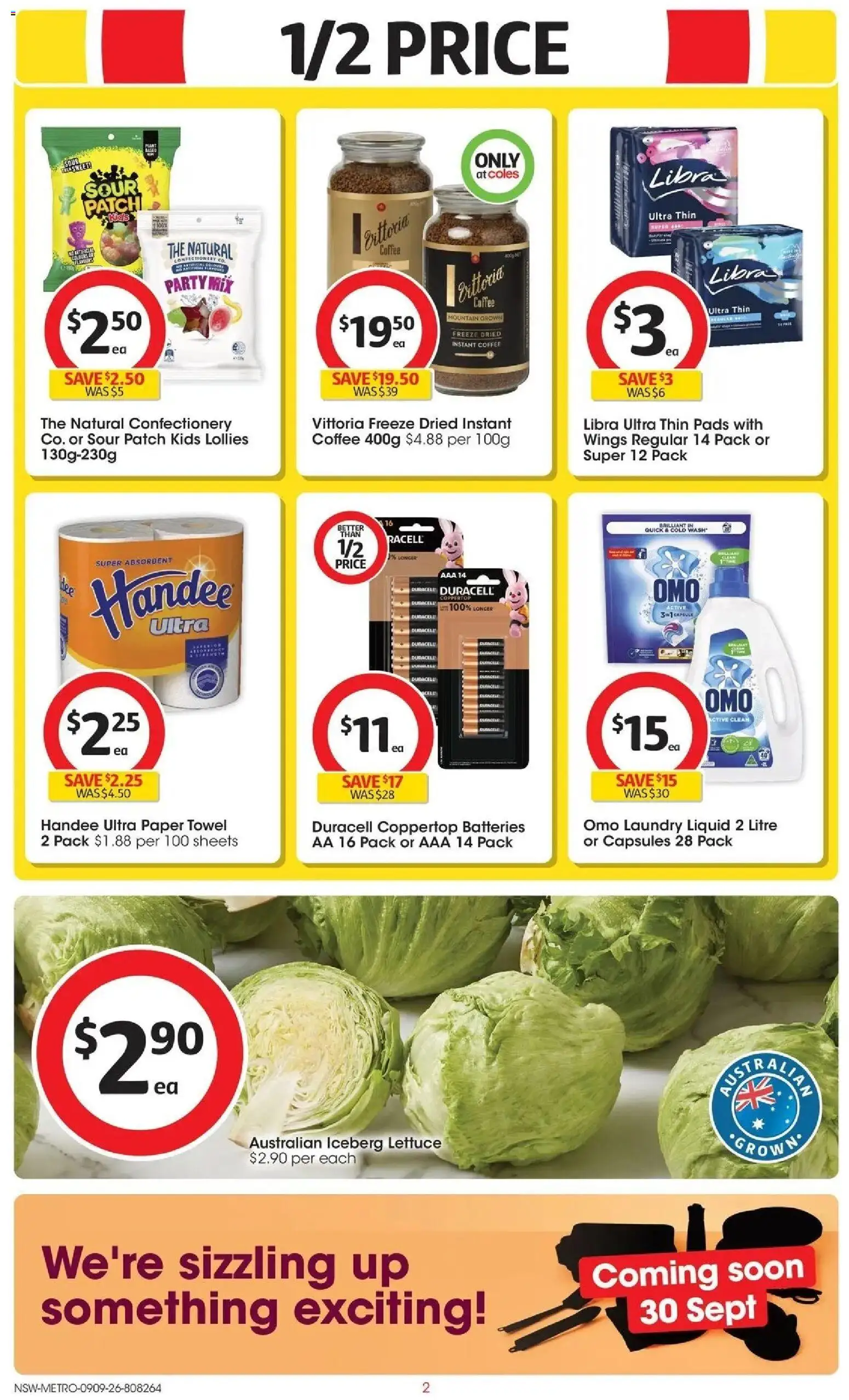 ﻿Coles catalogue valid from 09/09/2026 > Online Australia | Page: 2 | Products: Confectionery, Coffee, Capsules, Iceberg lettuce