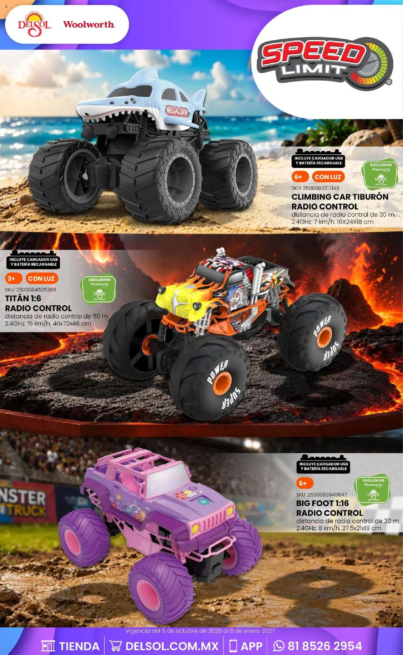 Nuevas ofertas de Del Sol y Woolworth válidas en toda la República Mexicana desde el 01/10/2026. ¡Encuentra las mejores ofertas en Del Sol y Woolworth catálogo El Castillo del Juguete! | Página: 167