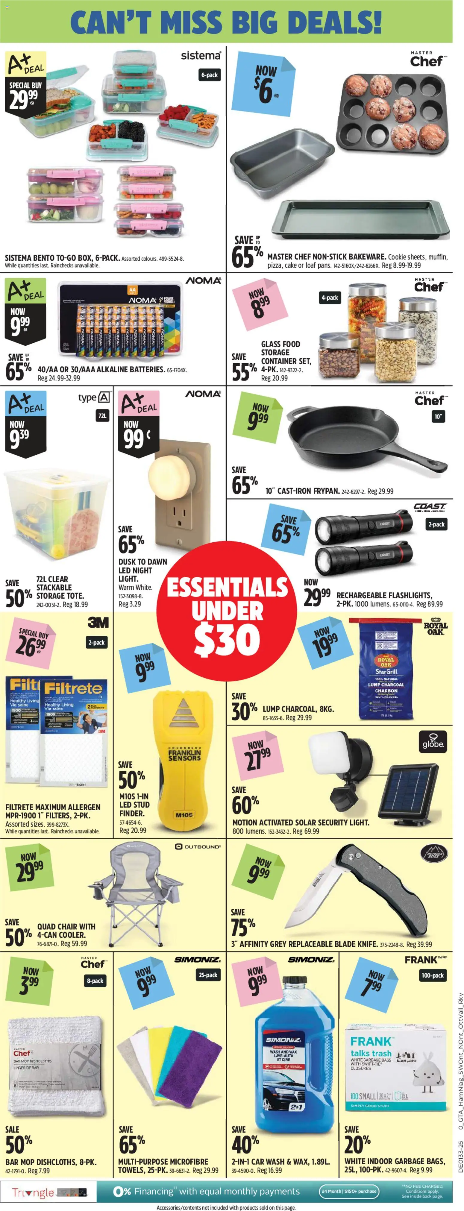 Canadian Tire flyer valid from Aug 13, 2026 | Page: 10 | Products: Cake, Food, Chair, Charcoal