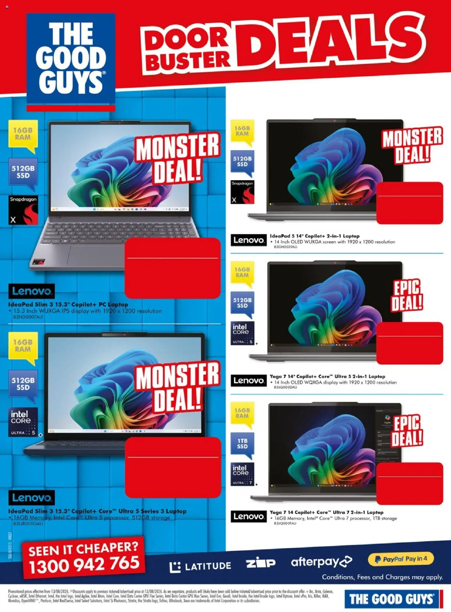The Good Guys catalogue - valid from 13/08/2026 | Page: 19 | Products: Door, Pc, Laptop, Screen