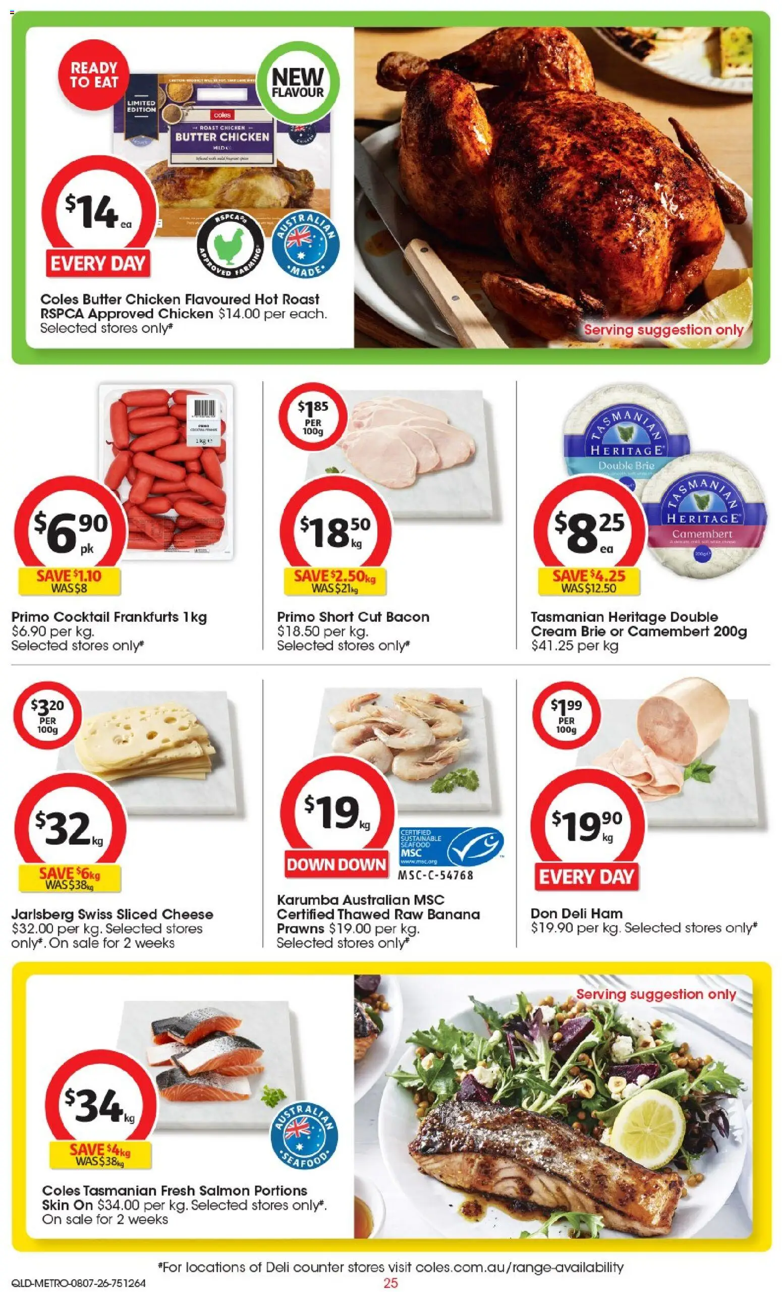 Coles catalogue - valid from 08/07/2026 | Page: 25 | Products: Cheese, Cream, Sustainable, Combs