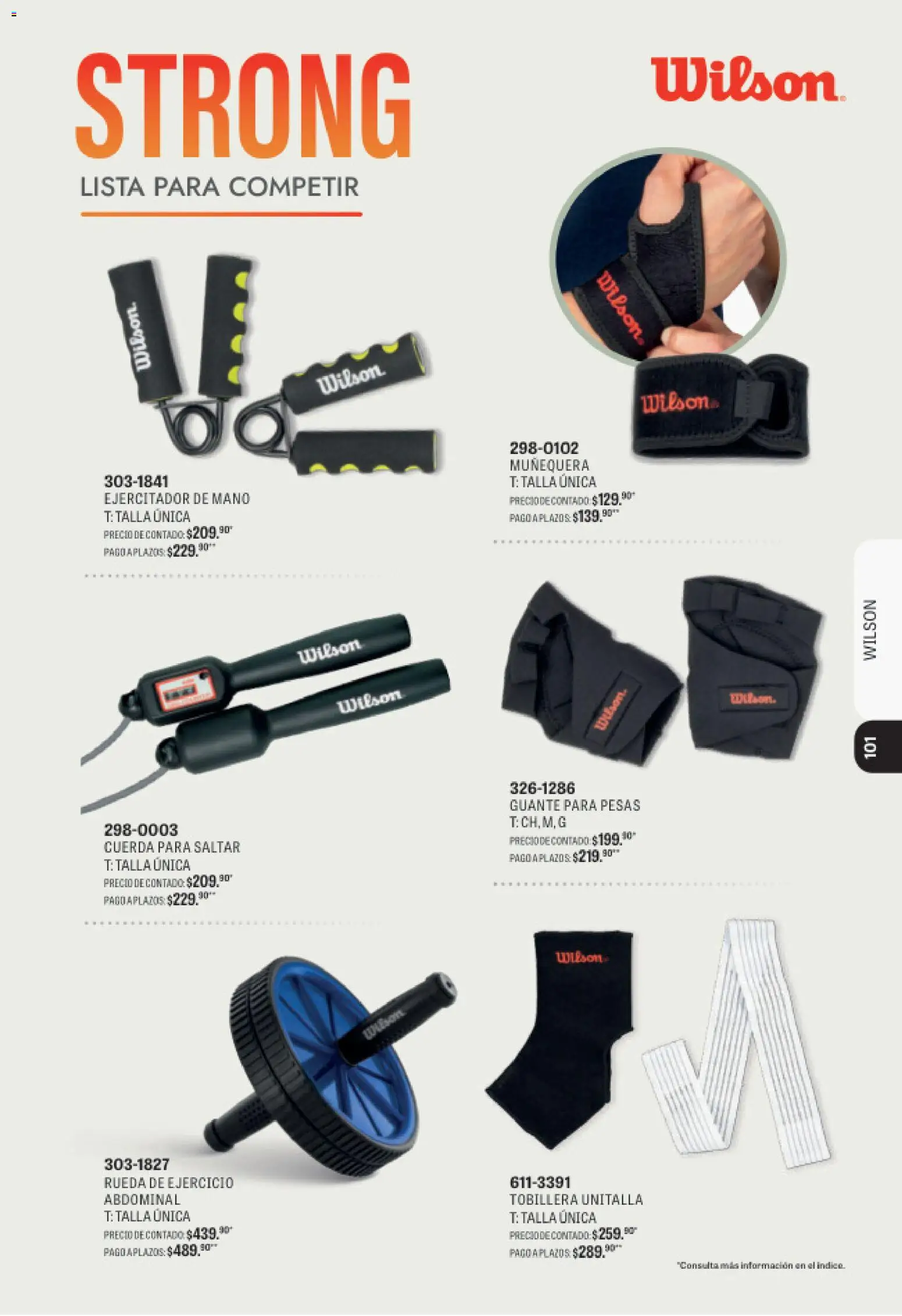 Nuevas ofertas de Andrea válidas en toda la República Mexicana desde el 09/08/2026. ¡Encuentra las mejores ofertas en Andrea catálogo Deportivo Completo! | Página: 101 | Productos: Pesas, Cuerda, Guante, Tobillera