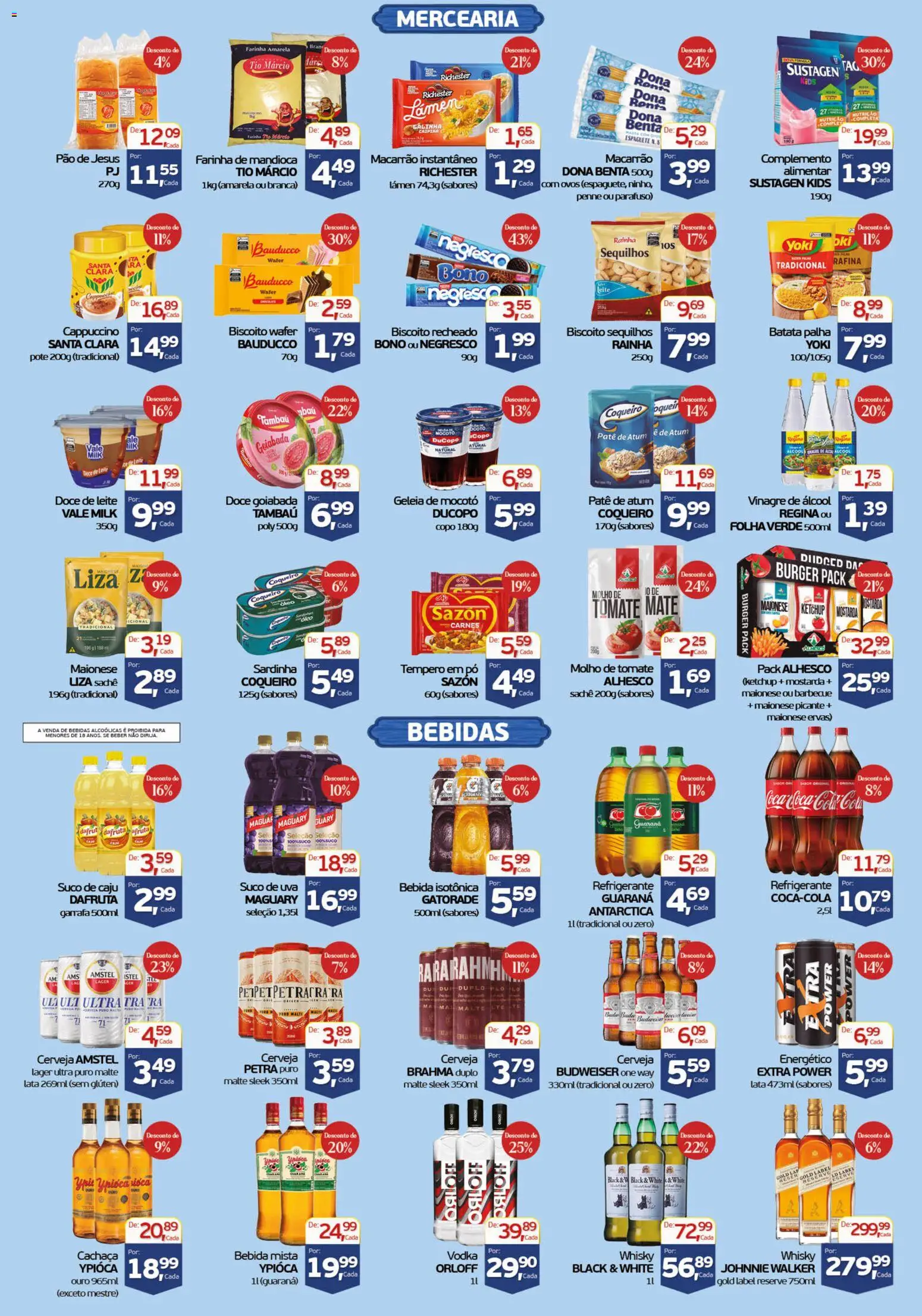 Cometa Supermercados Folheto - válido de 01/07/2026 | Página: 2 | Produtos: Mandioca, Pó, Biscoito, Whisky