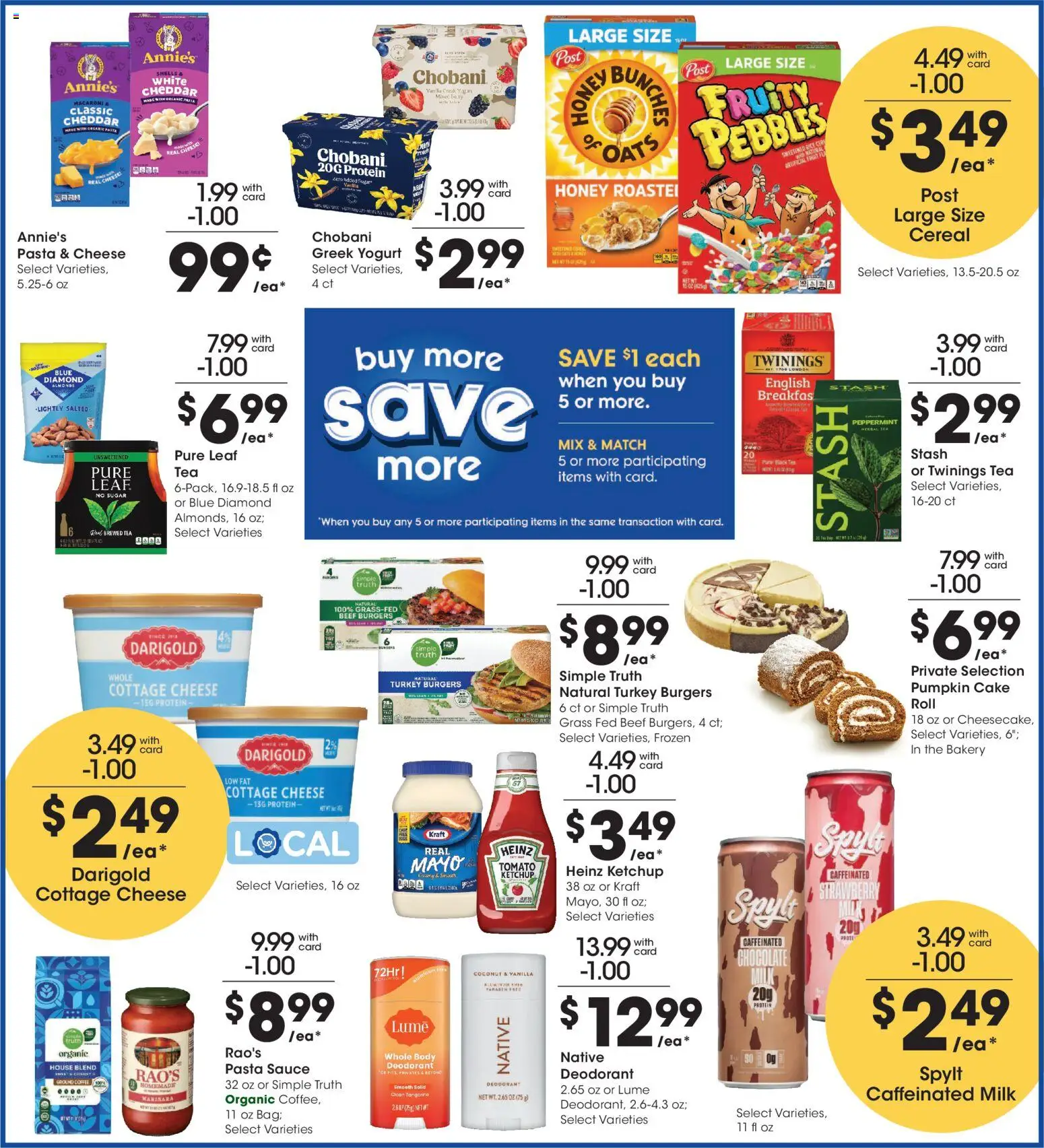 Fred Meyer Weekly Ad - valid from 09/16/2026 | Page: 6 | Products: Cheese, Yogurt, Ketchup, Pumpkin cake