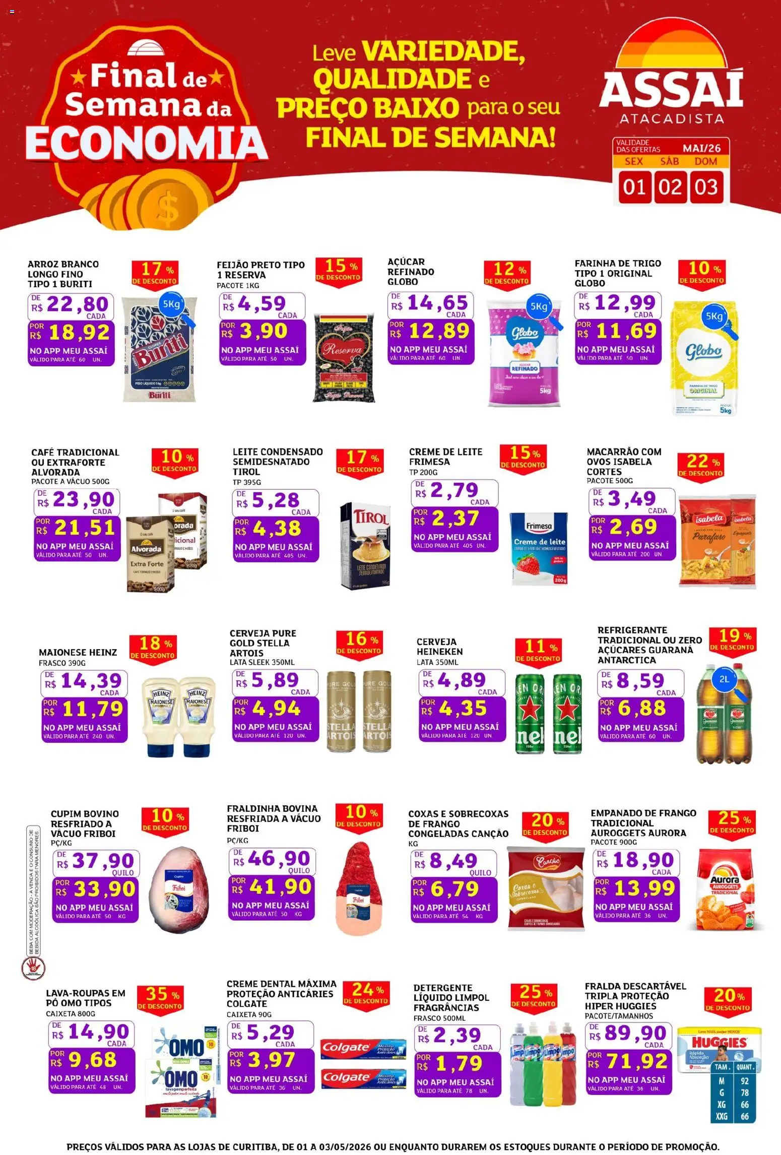 Assaí Atacadista Folheto - válido de 01.05.2026 | Página: 1 | Produtos: Pó, Guaraná, Fraldinha, Café