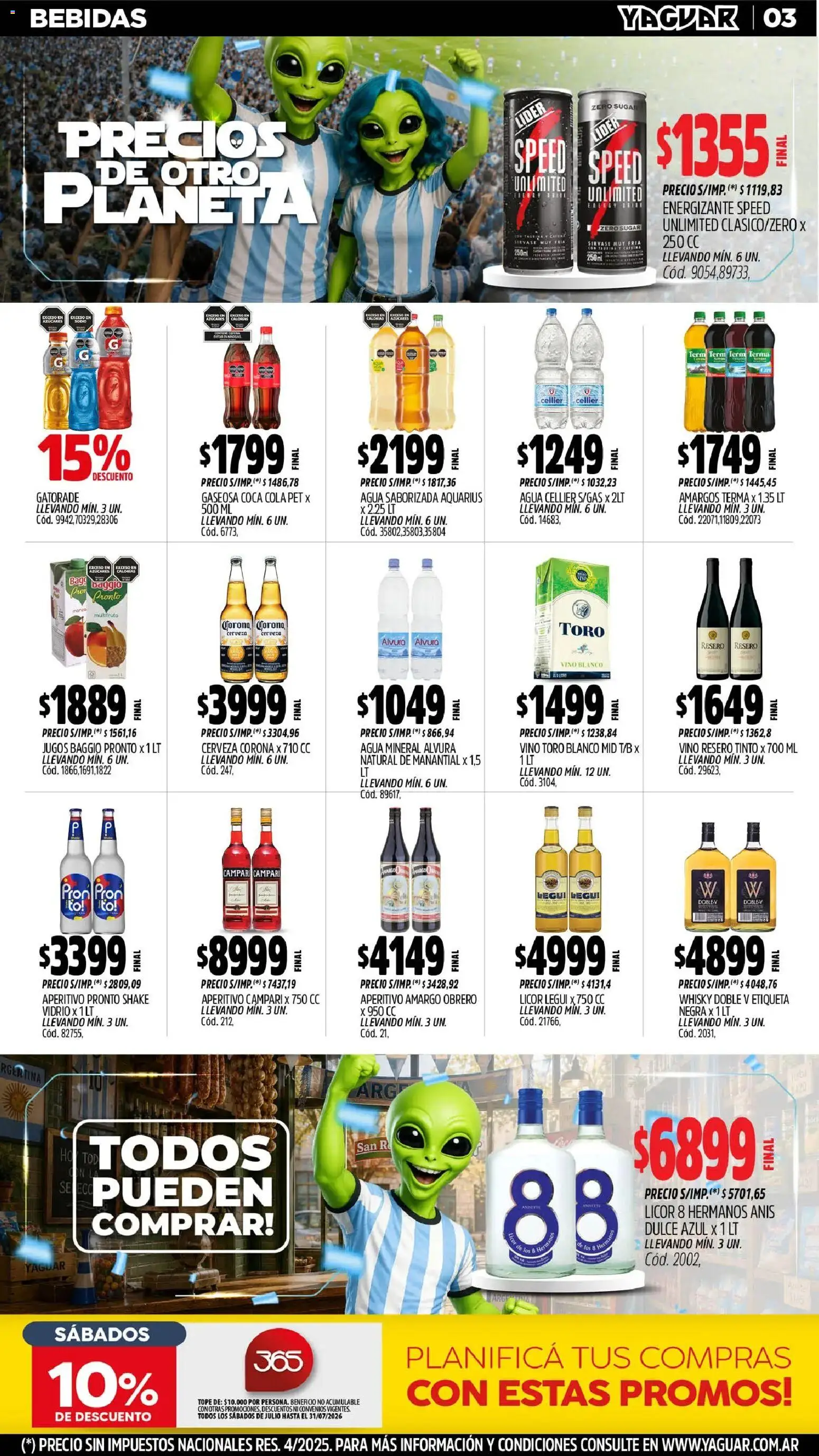 Yaguar - Oferta Semanal Trelew │ válido desde el 29/06/2026 | Página: 5 | Productos: Whisky, Gaseosa, Vino, Agua saborizada