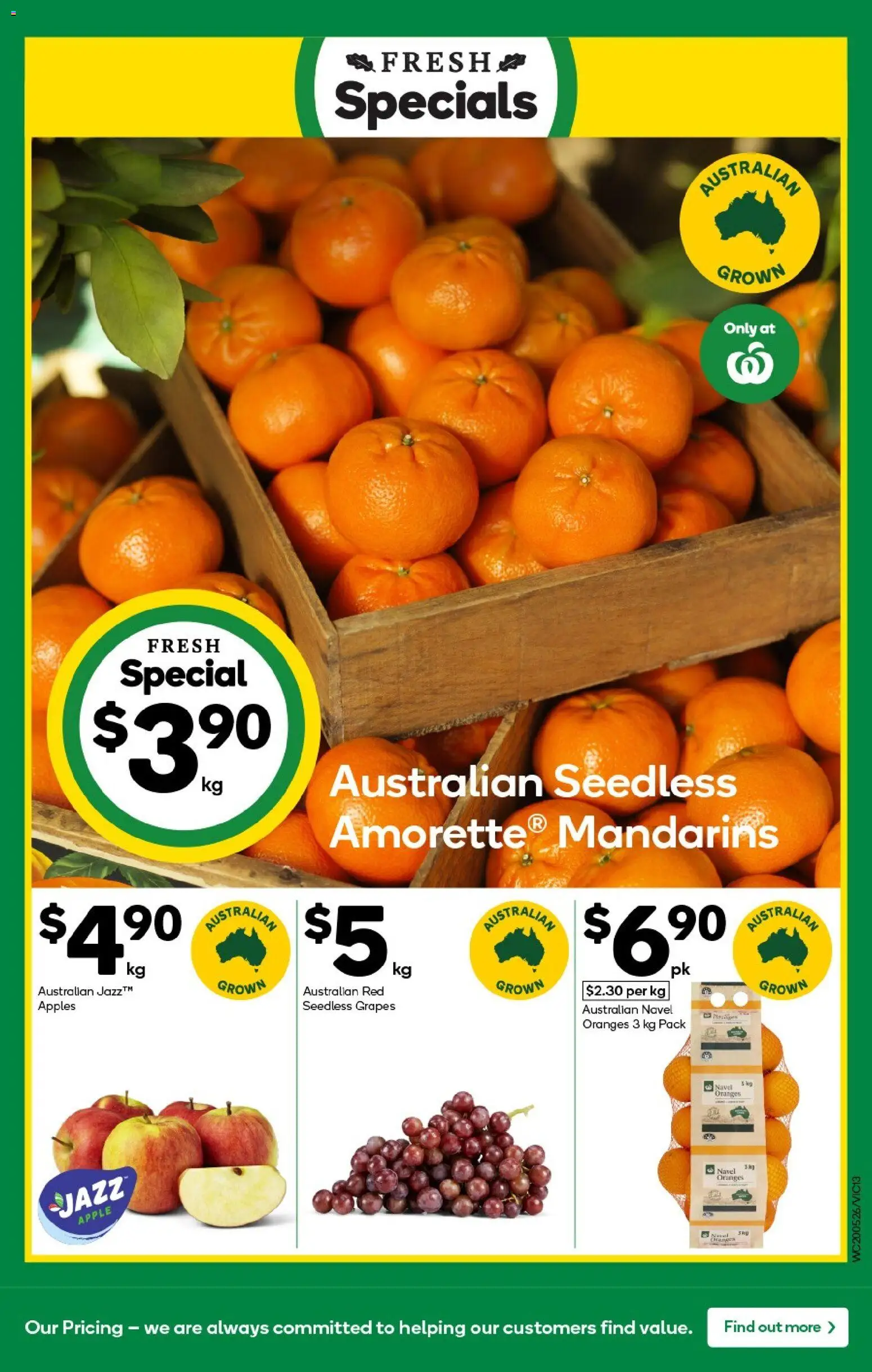 Woolworths catalogue - valid from 20.05.2026 | Page: 13 | Products: Apples, Oranges, Mandarins, Grapes