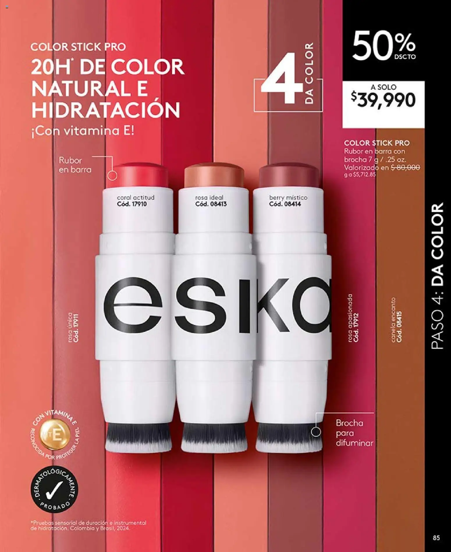 Ésika revista - valida desde el 17/07/2026 | Página: 85 | Productos: Rubor, Brocha