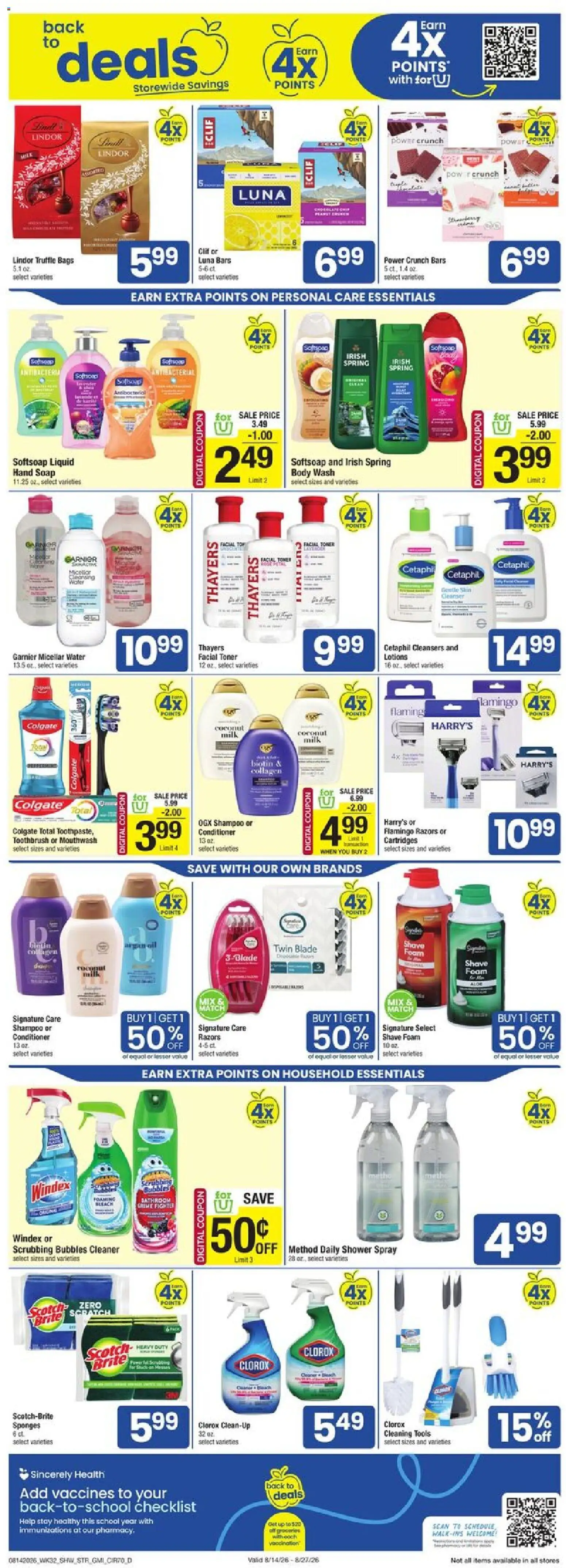 Star Market Weekly Ad - valid from 08/14/2026 | Page: 5 | Products: Shampoo, Lindor, Charger, Foam