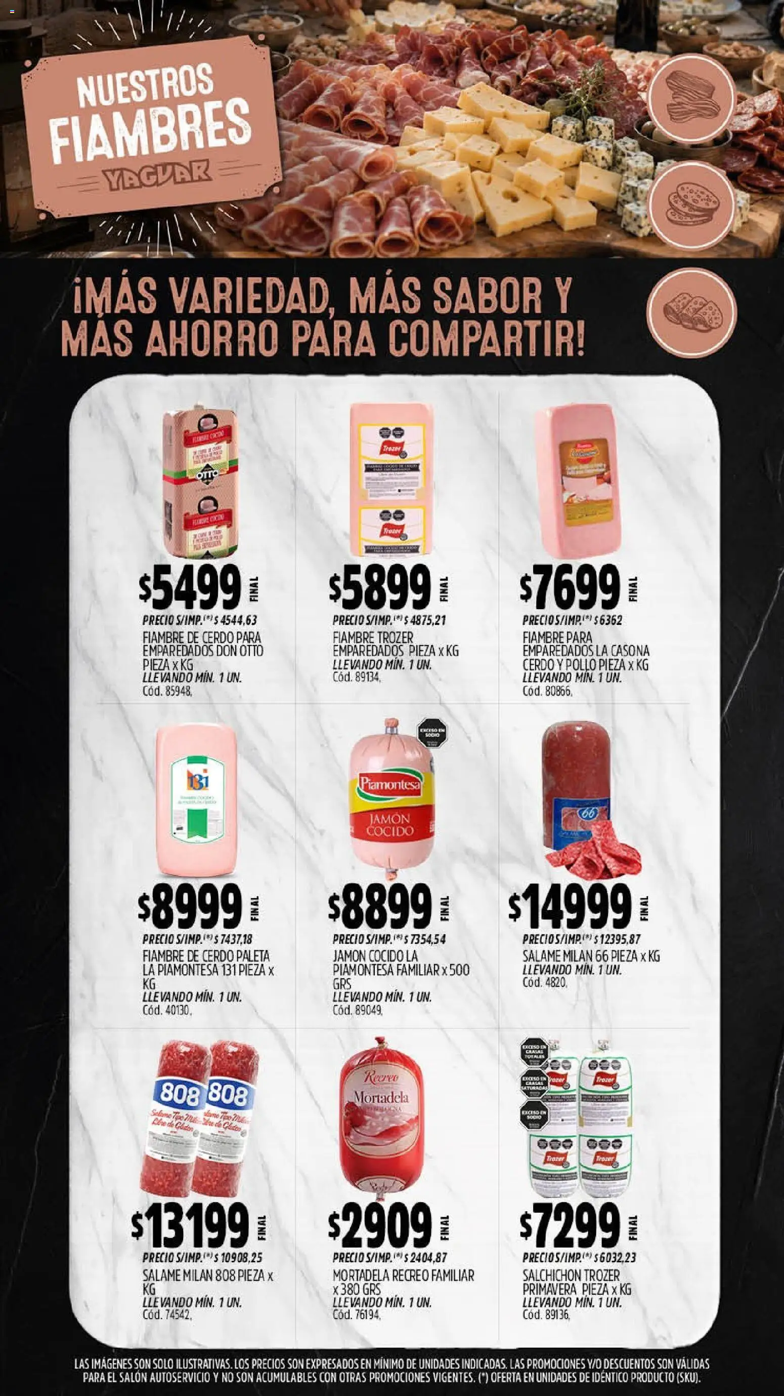 Yaguar - Oferta Semanal General Roca │ válido desde el 14/09/2026 | Página: 9 | Productos: Pollo, Mortadela, Paleta, Jamón