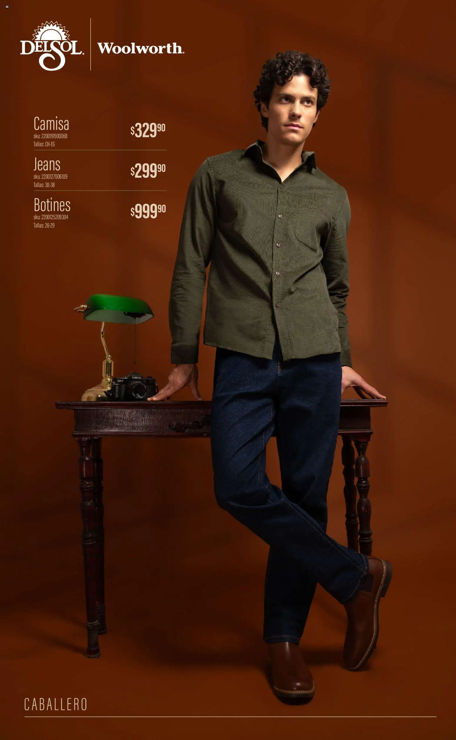 Nuevas ofertas de Del Sol y Woolworth válidas en toda la República Mexicana desde el 01/10/2026. ¡Encuentra las mejores ofertas en Del Sol y Woolworth catálogo Luce el Otoño! | Página: 20 | Productos: Camisa, Botines