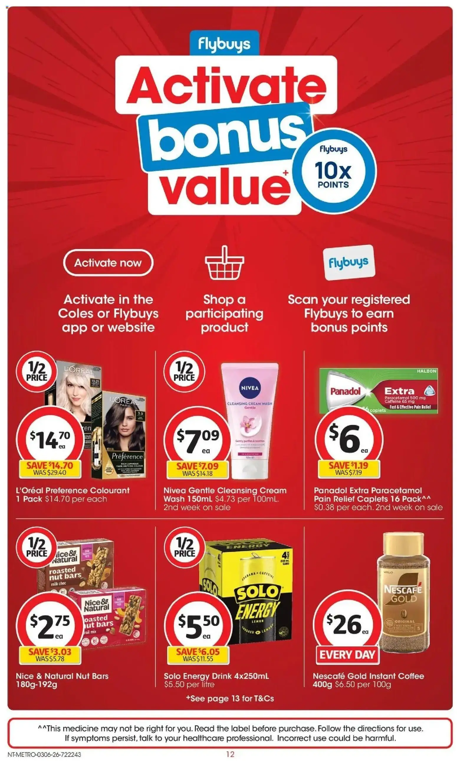 Coles catalogue - valid from 02.06.2026 | Page: 12 | Products: Milk, Coffee, Cream, Pain relief