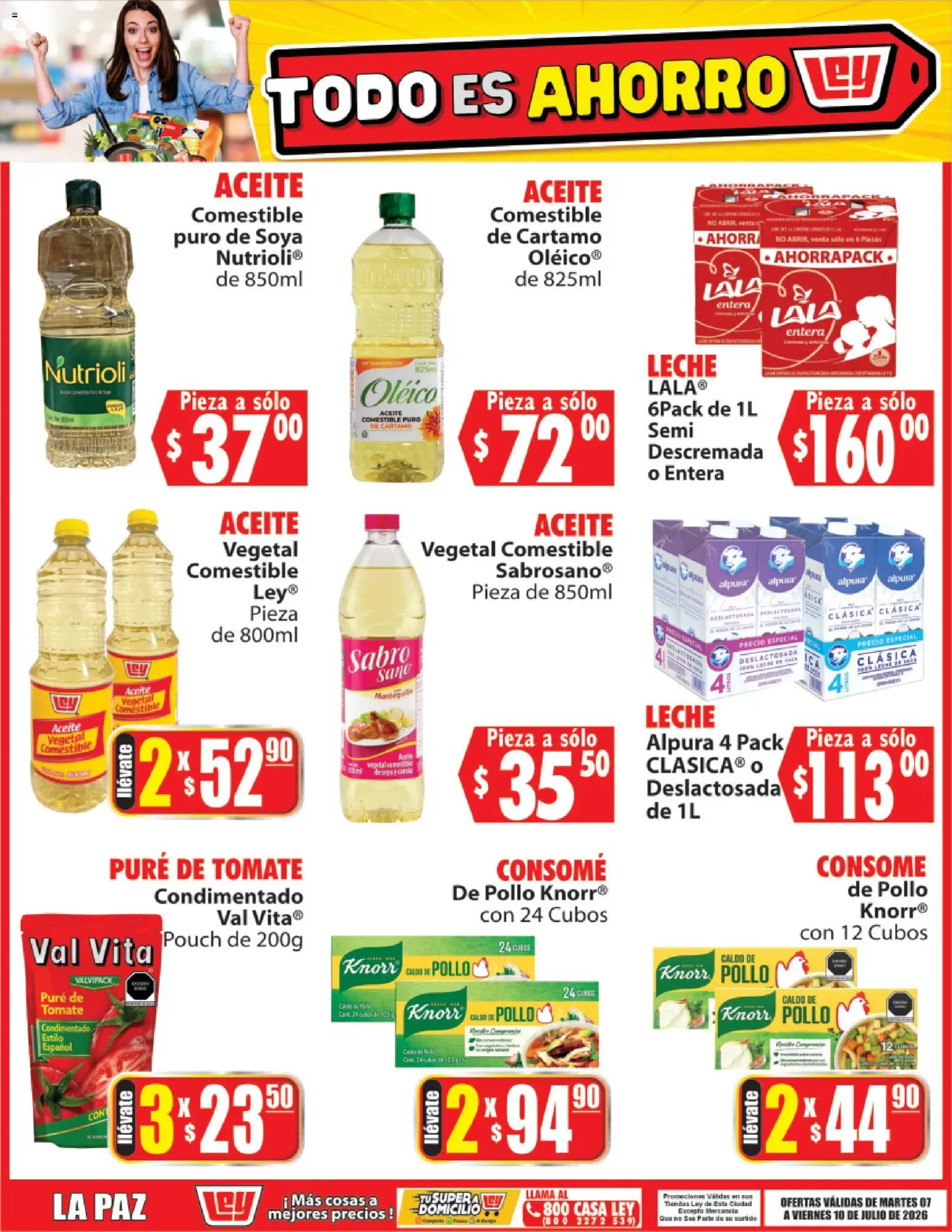 Nuevas ofertas de Casa Ley válidas en toda la República Mexicana desde el 07/07/2026. ¡Encuentra las mejores ofertas en Casa Ley folleto Todo es ahorro! | Página: 1