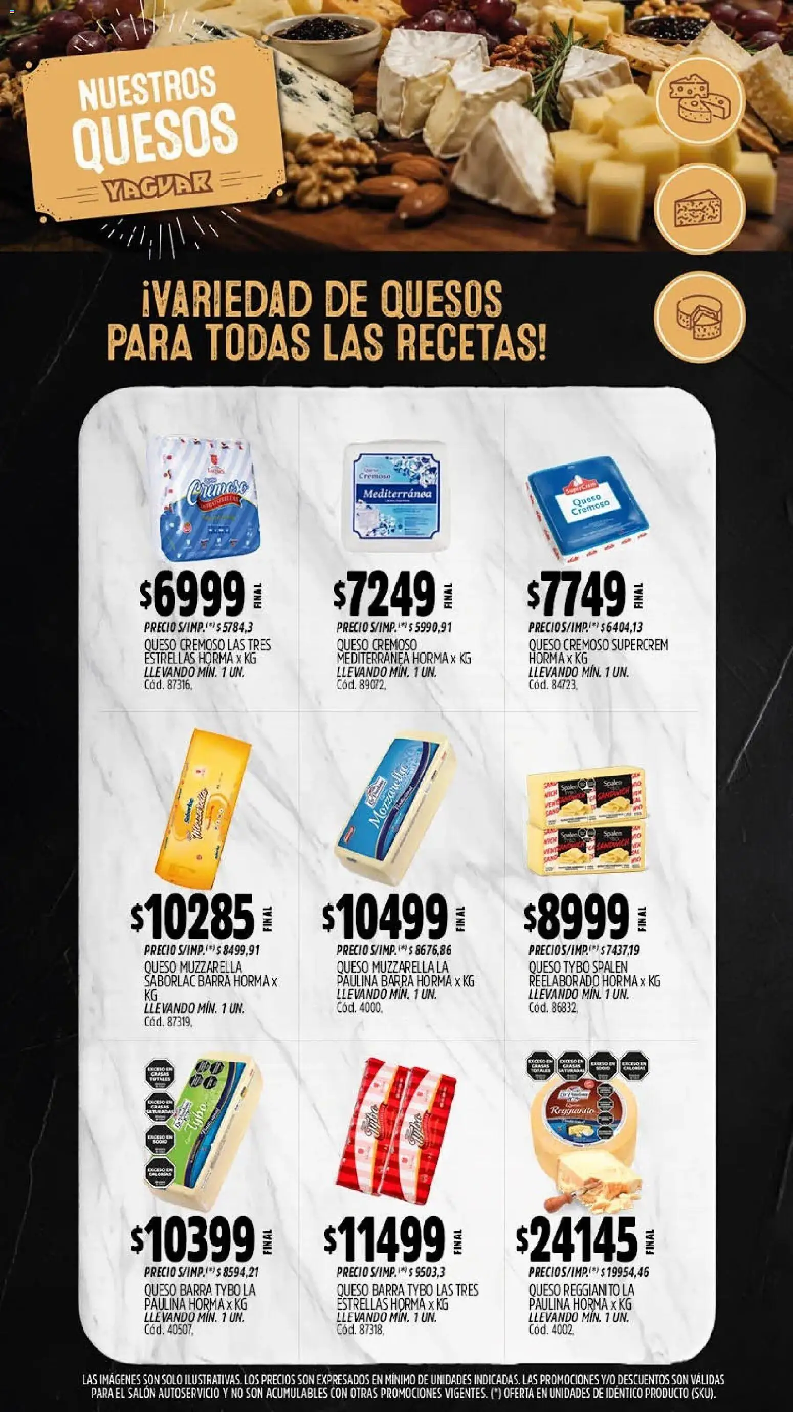 Yaguar - Oferta Semanal Mar del Plata │ válido desde el 28/09/2026 | Página: 6 | Productos: Mozzarella, Muzzarella, Queso