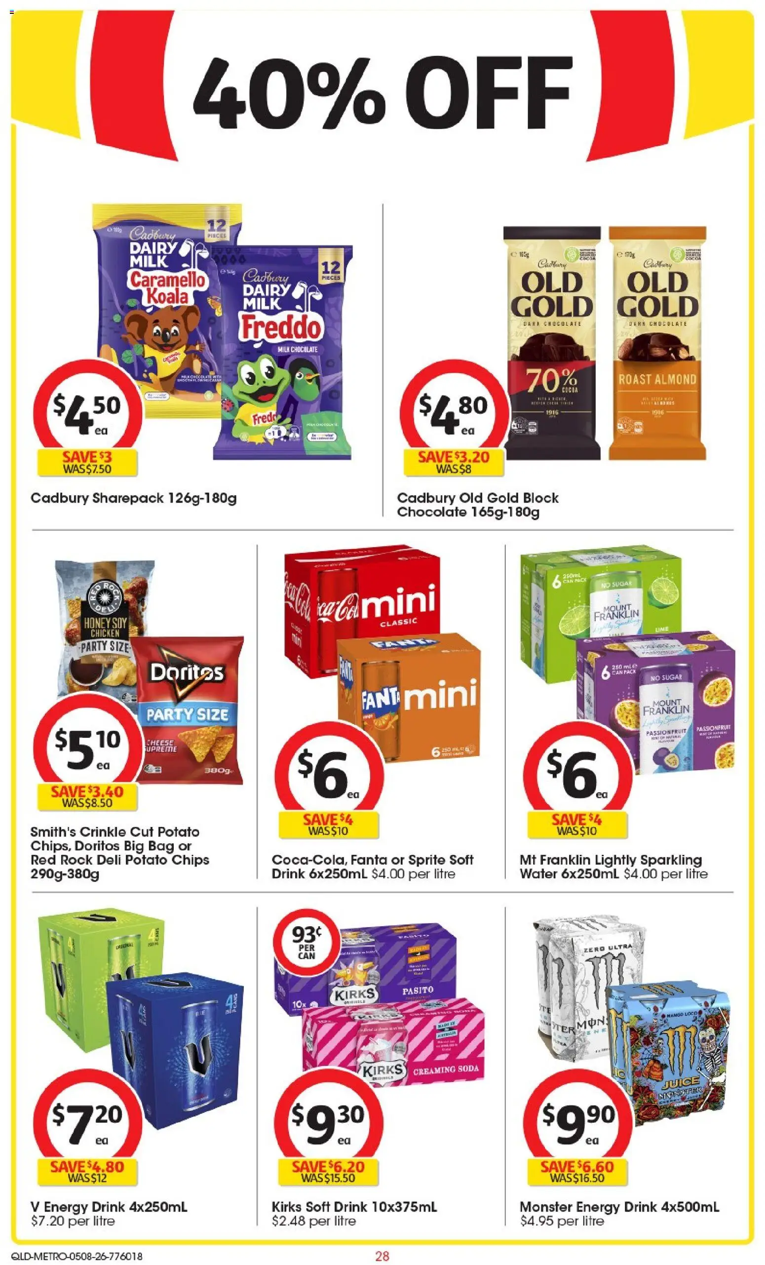 Coles catalogue - valid from 05/08/2026 | Page: 28 | Products: Chicken, Chips, Passionfruit, Mango