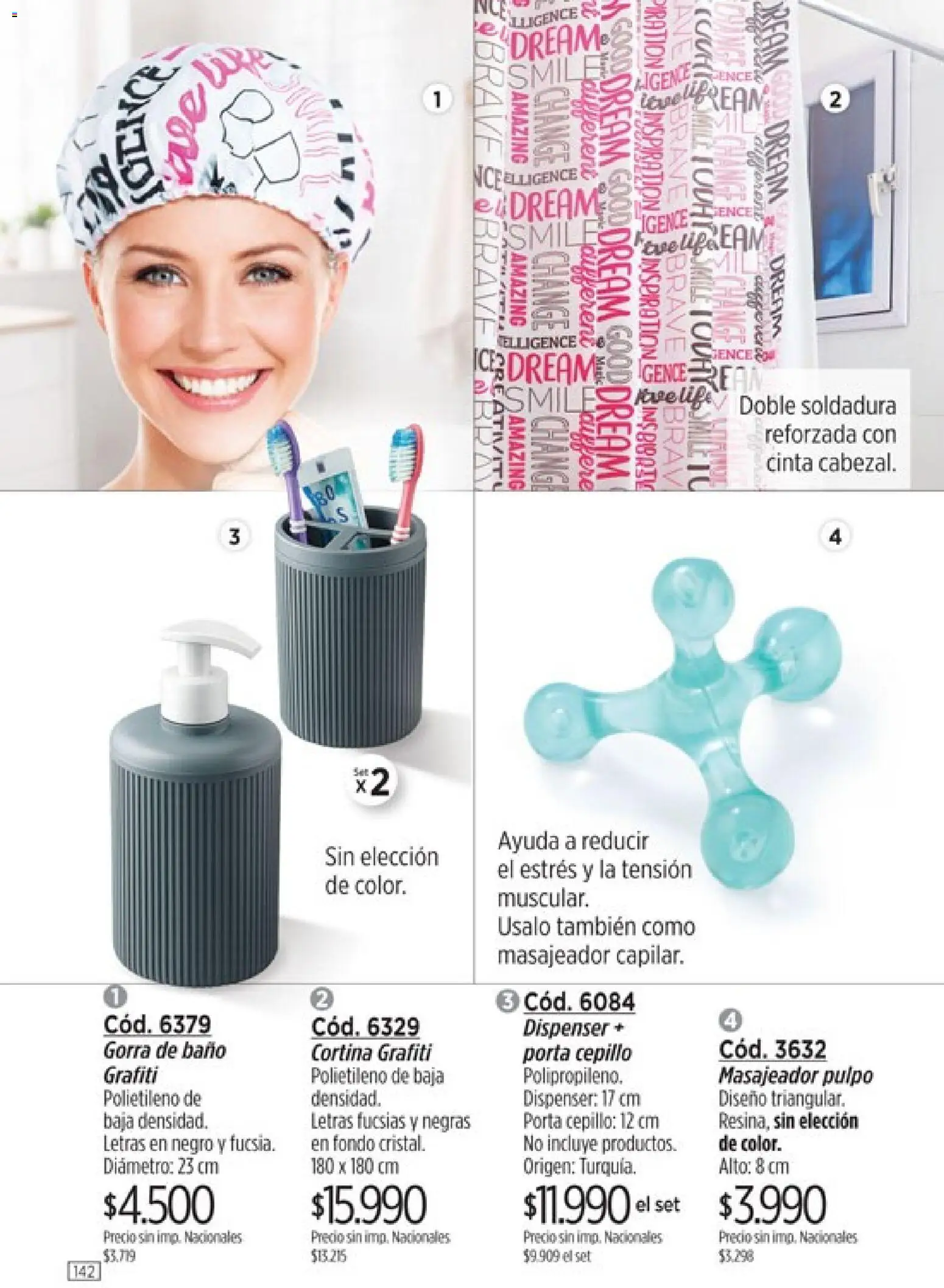 Catálogo Amodil Campaña 12 │ válido desde el 30/06/2026 | Página: 142 | Productos: Cinta, Gorra, Baño, Cepillo