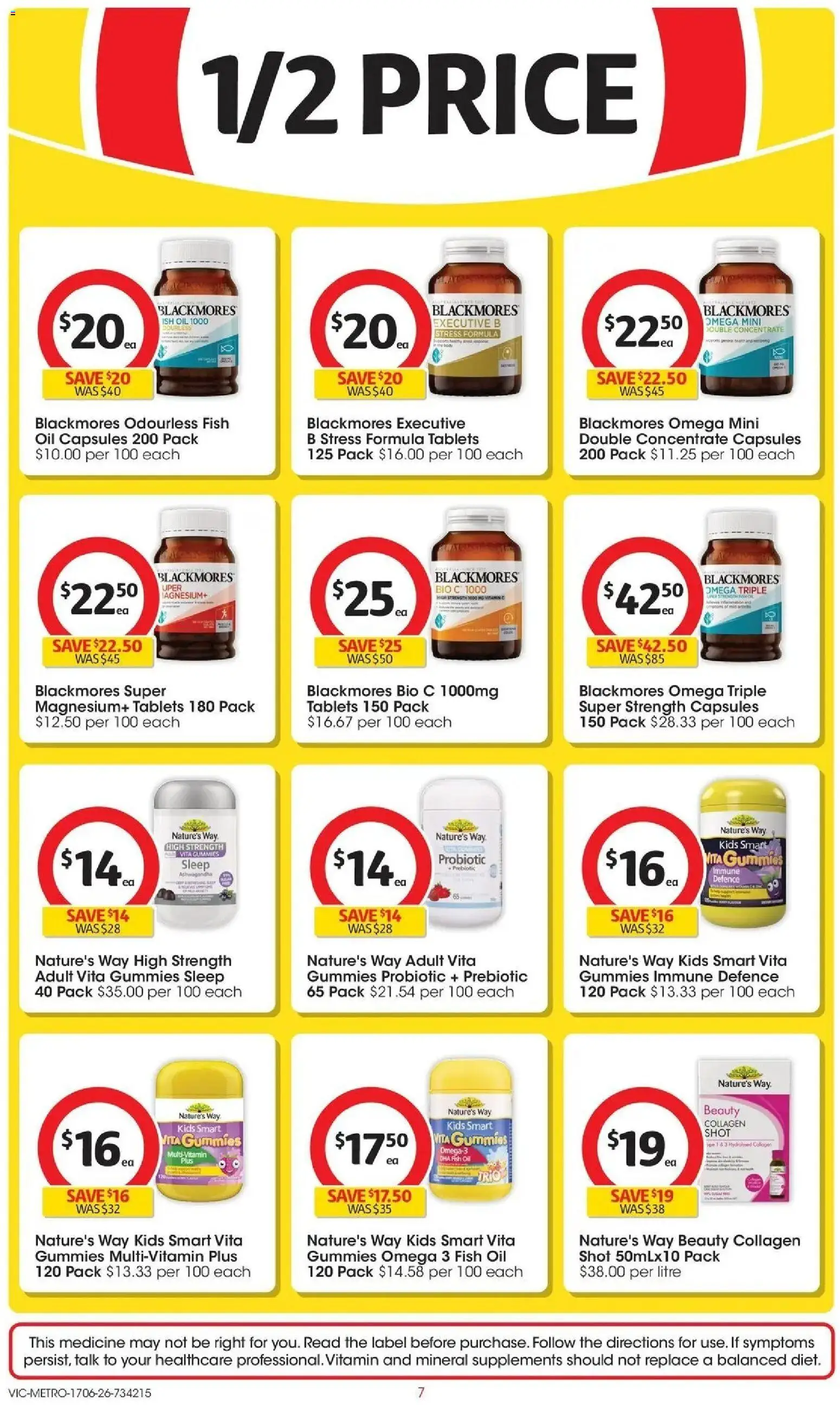 Coles catalogue - valid from 16.06.2026 | Page: 7 | Products: Oil, Fish, Fish oil, Vitamin