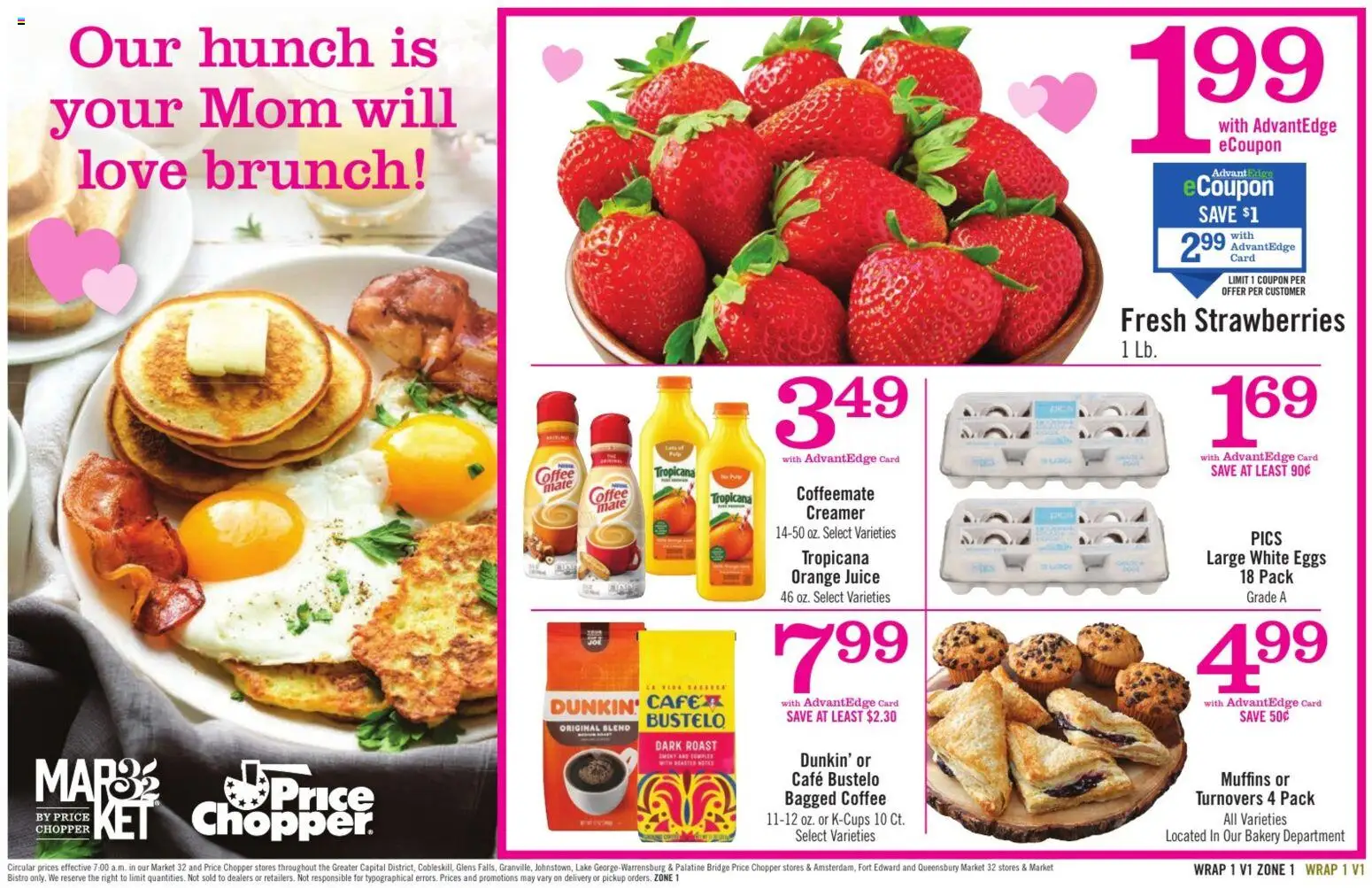 Price Chopper Weekly Ad - valid from 03.05.2026 | Page: 13 | Products: Eggs, Coffee, Juice, Strawberries