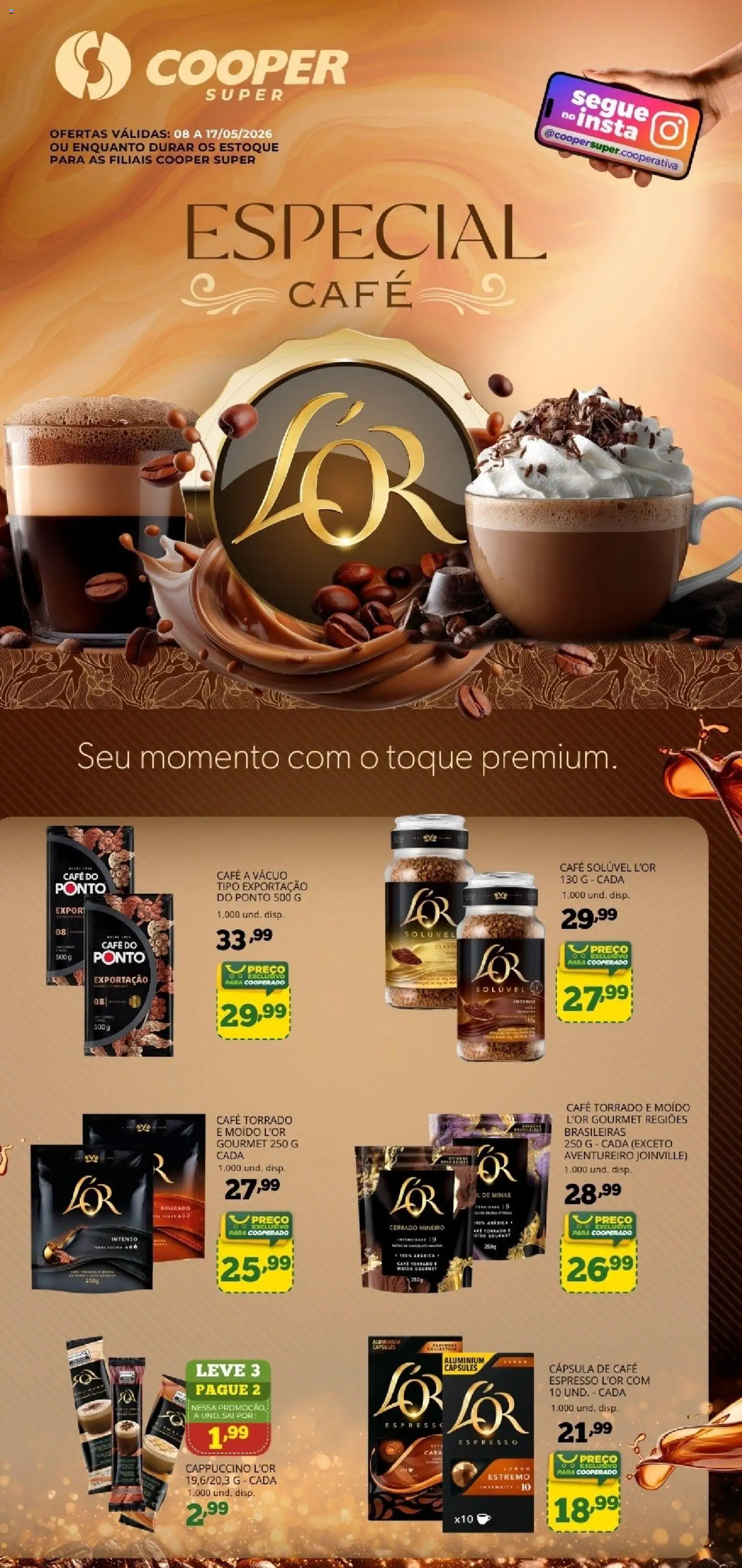Cooper Folheto - válido de 08.05.2026 | Página: 1 | Produtos: Cará, Cápsula de café, Café, Café solúvel