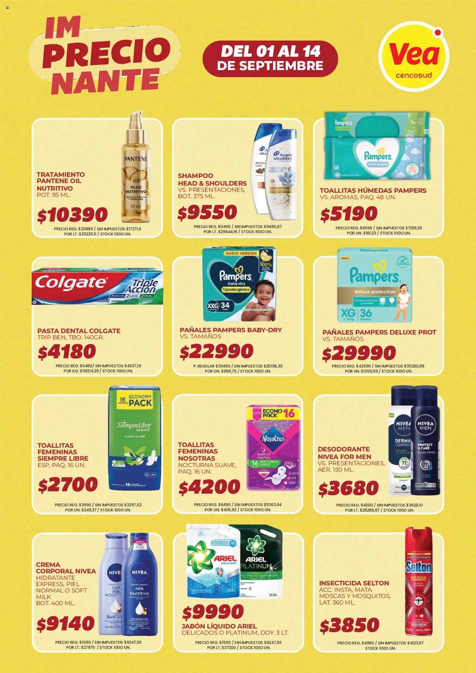 Vea - Folleto imPRECIOnante | Córdoba │ válido desde el 01/09/2026 | Página: 12 | Productos: Jabón líquido, Shampoo, Toallitas húmedas, Crema