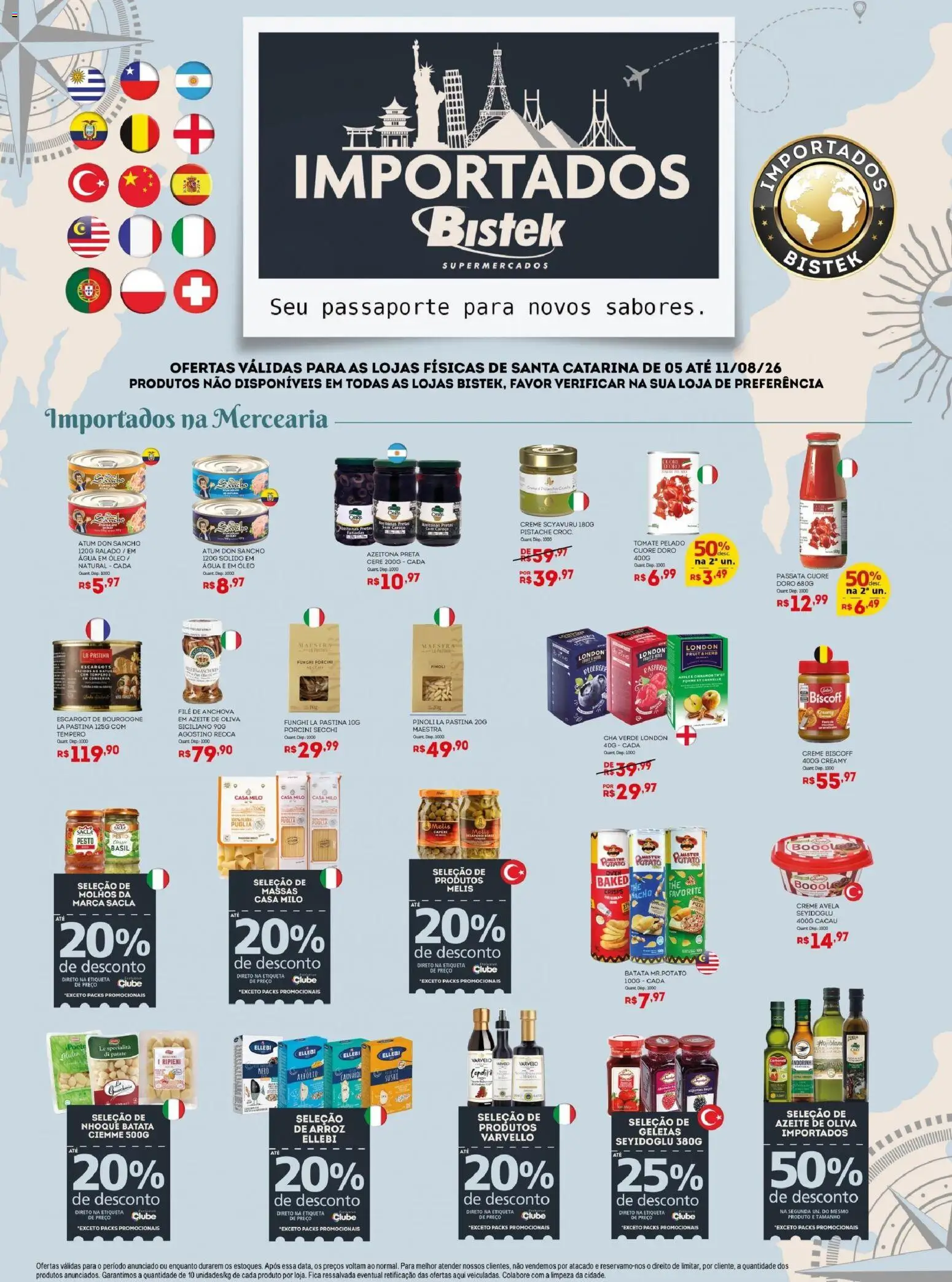 Bistek Supermercados Folheto - válido de 05/08/2026 | Página: 1 | Produtos: Pesto, Creme, Nhoque, Avelã
