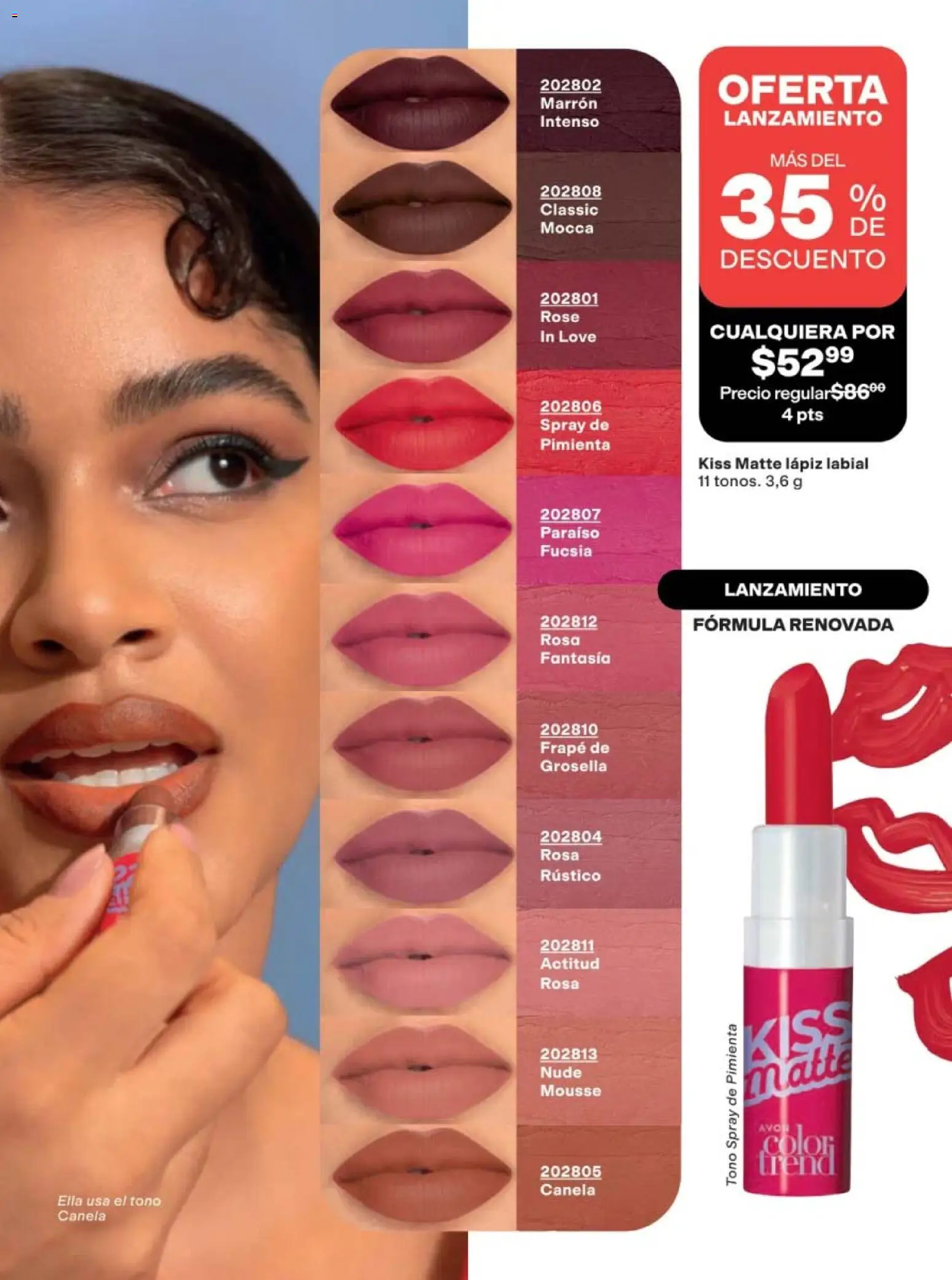 Nuevas ofertas de AVON válidas en toda la República Mexicana desde el 02.04.2026. ¡Encuentra las mejores ofertas en AVON campaña 6 2026! | Página: 107 | Productos: Pimienta, Mousse, Lápiz labial