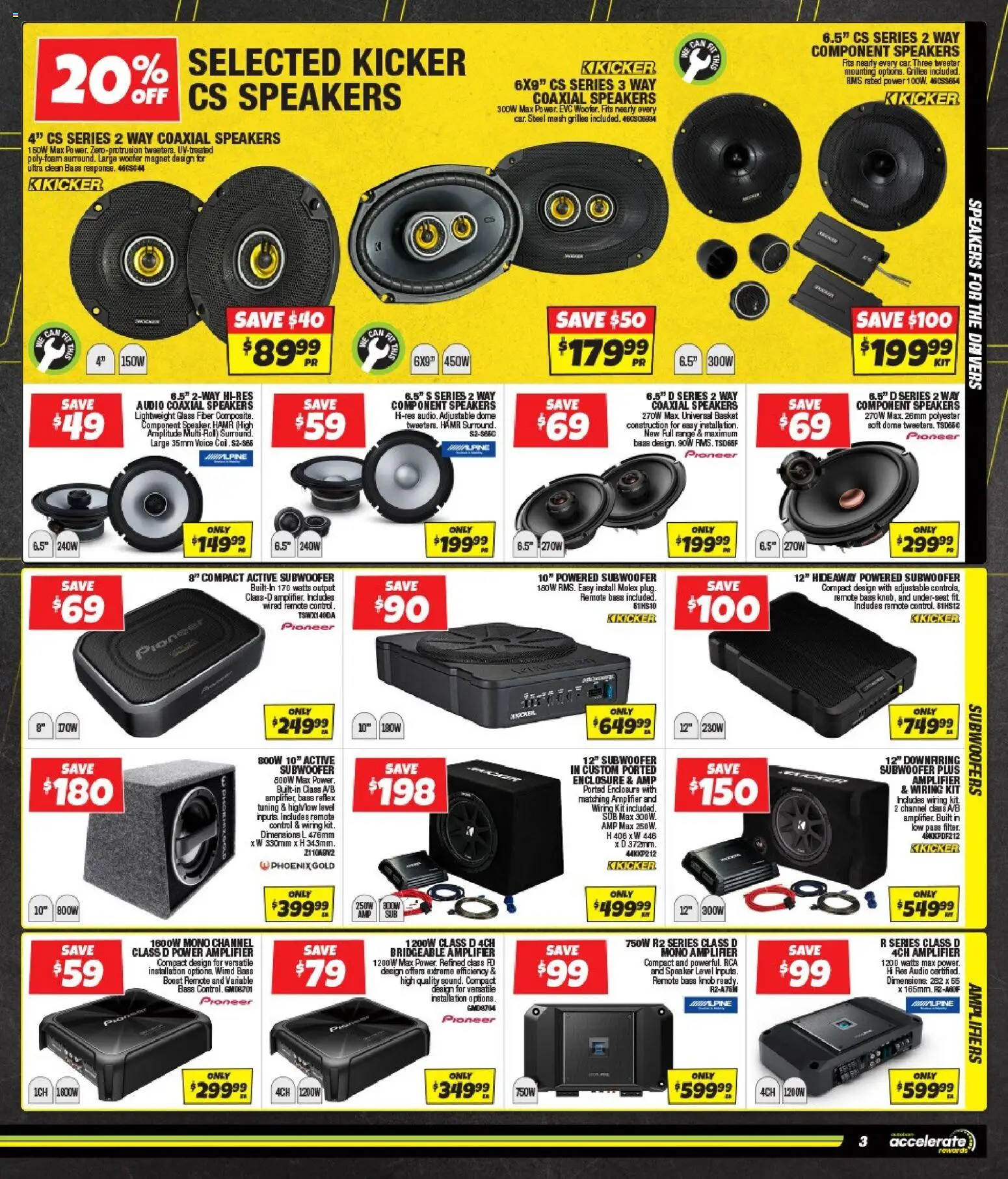 Autobarn catalogue - valid from 29/07/2026 | Page: 3 | Products: Amplifier, Audio, Speaker, Foam