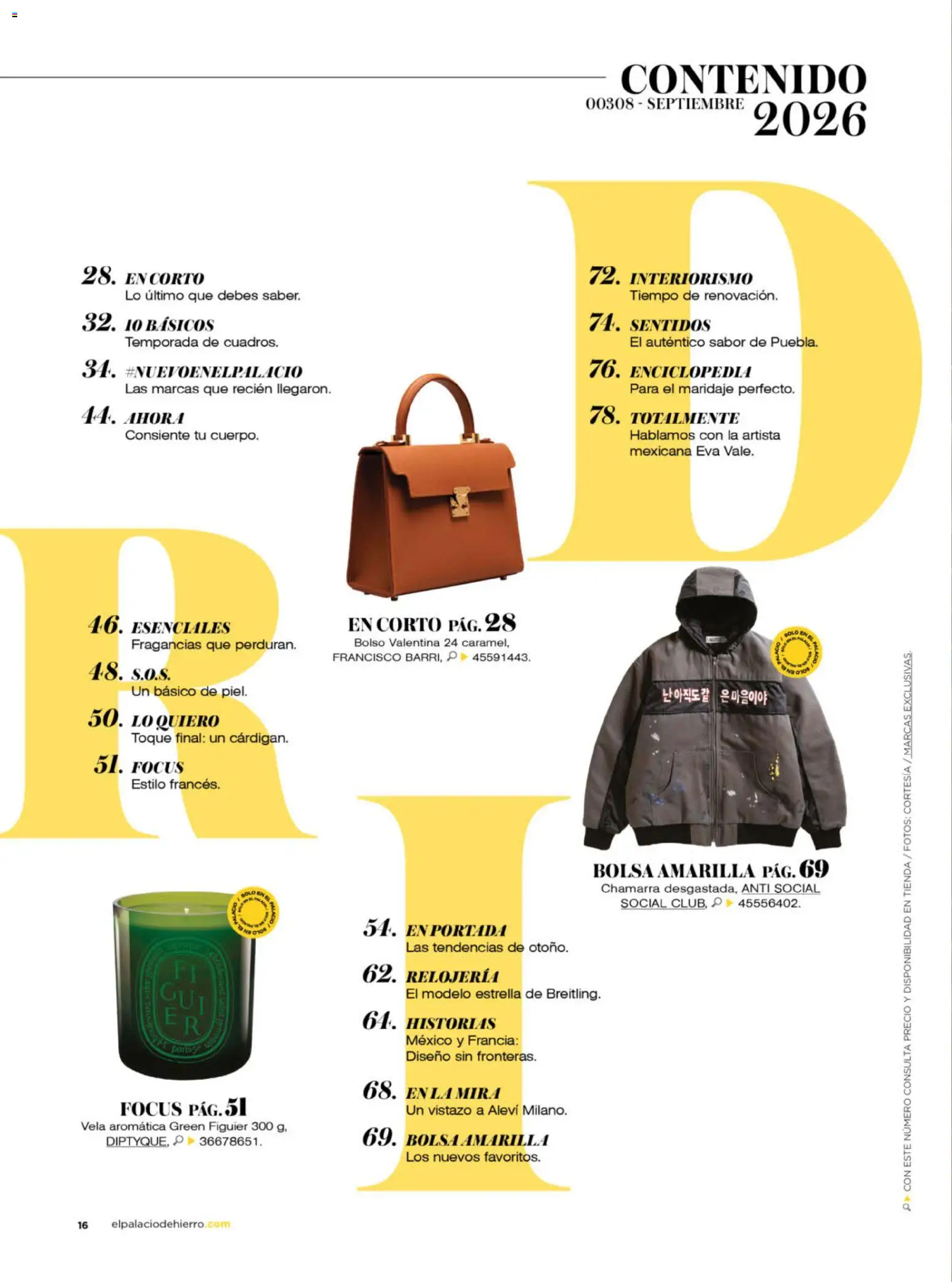 Nuevas ofertas de Palacio De Hierro válidas en toda la República Mexicana desde el 01/09/2026. ¡Encuentra las mejores ofertas en Palacio De Hierro catálogo La Gaceta! | Página: 18 | Productos: Bolsa, Chamarra, Bolso, Vela