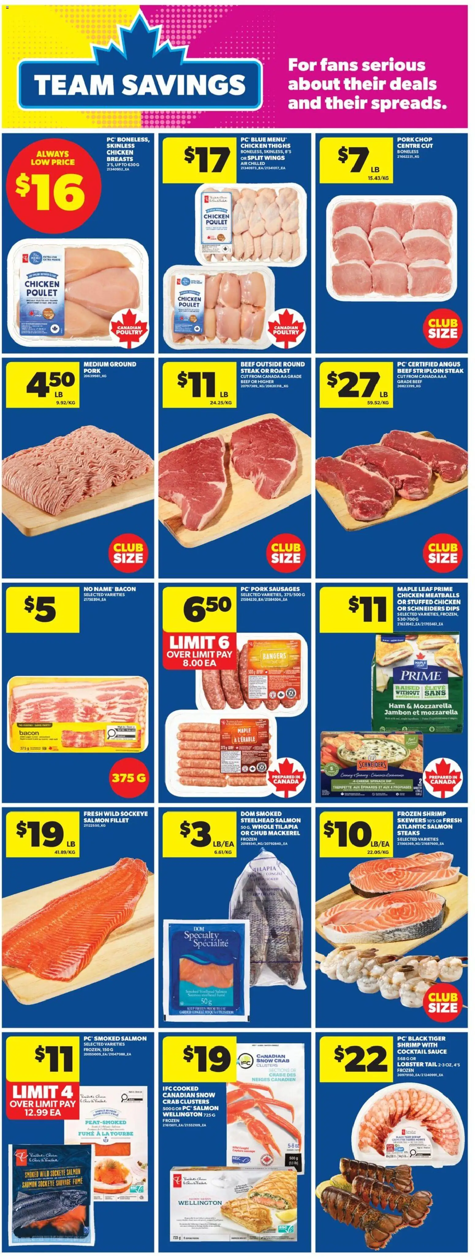 Real Canadian Superstore flyer valid from Jul 9, 2026 | Page: 12 | Products: Beef, Ham, Chicken, Pork