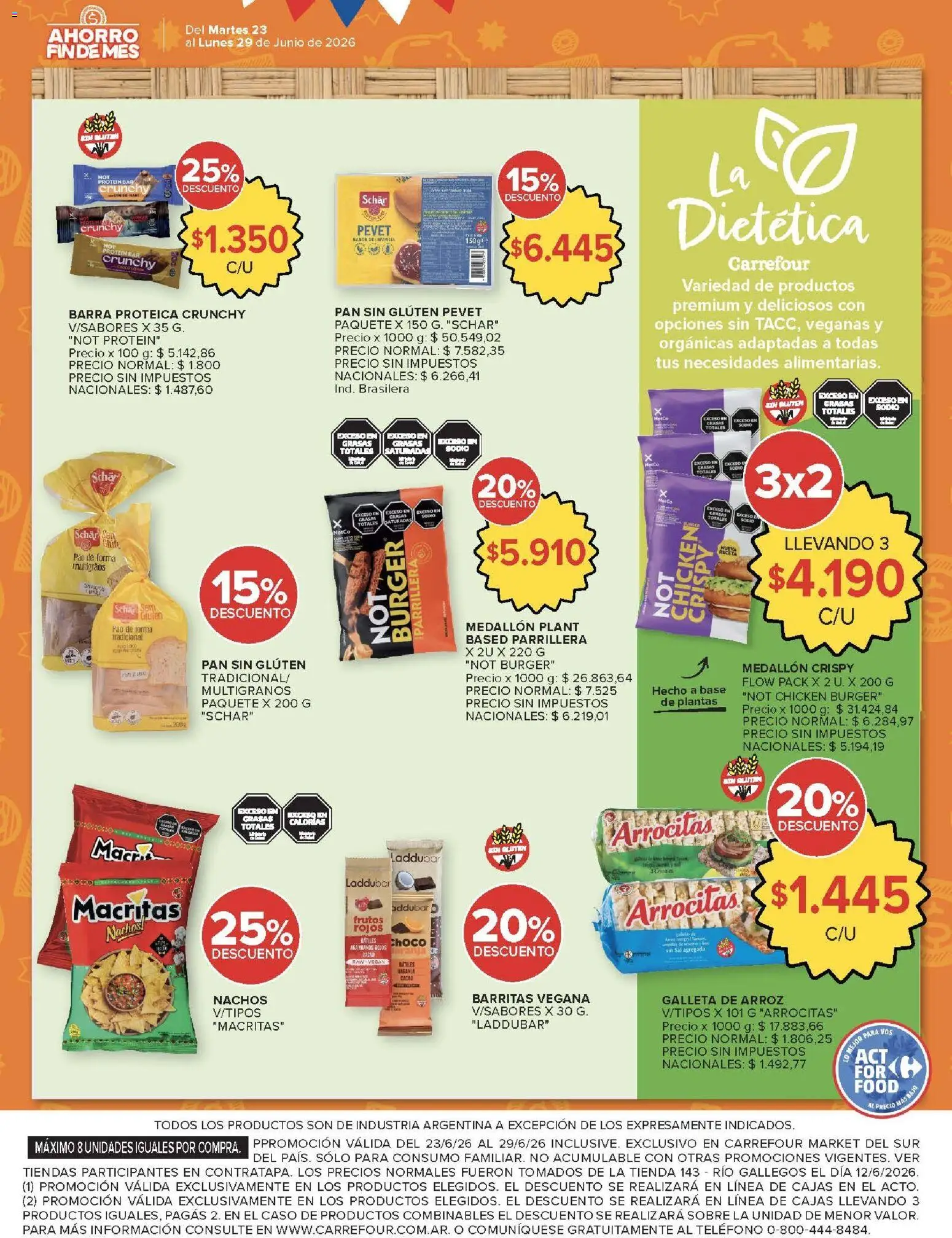 Carrefour ofertas │ válido desde el 23/06/2026 | Página: 54 | Productos: Teléfono, Arándanos, Pan, Arroz