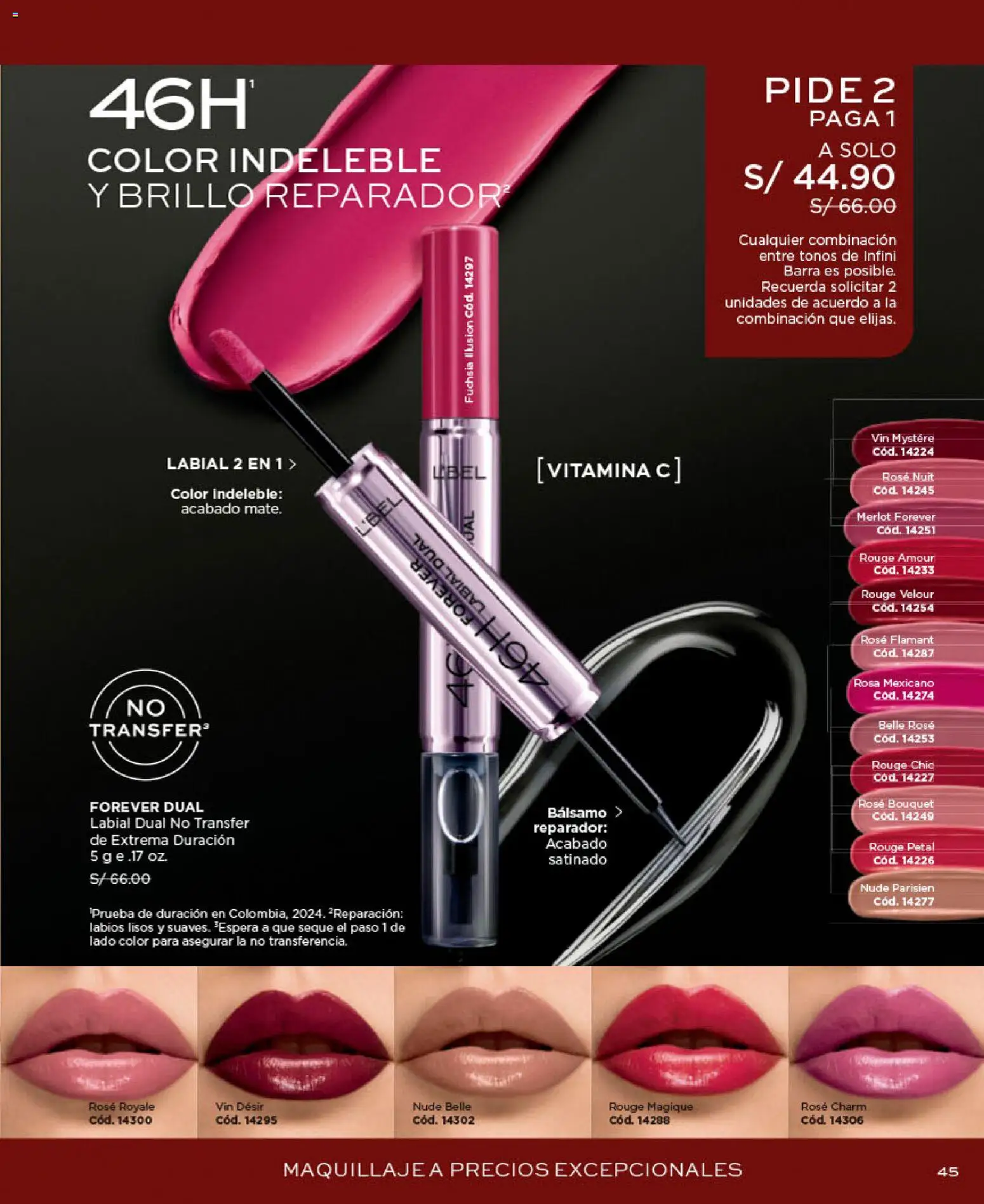 Catálogo L'Bel válido desde 09/09/2026 | Página: 45 | Productos: Maquillaje