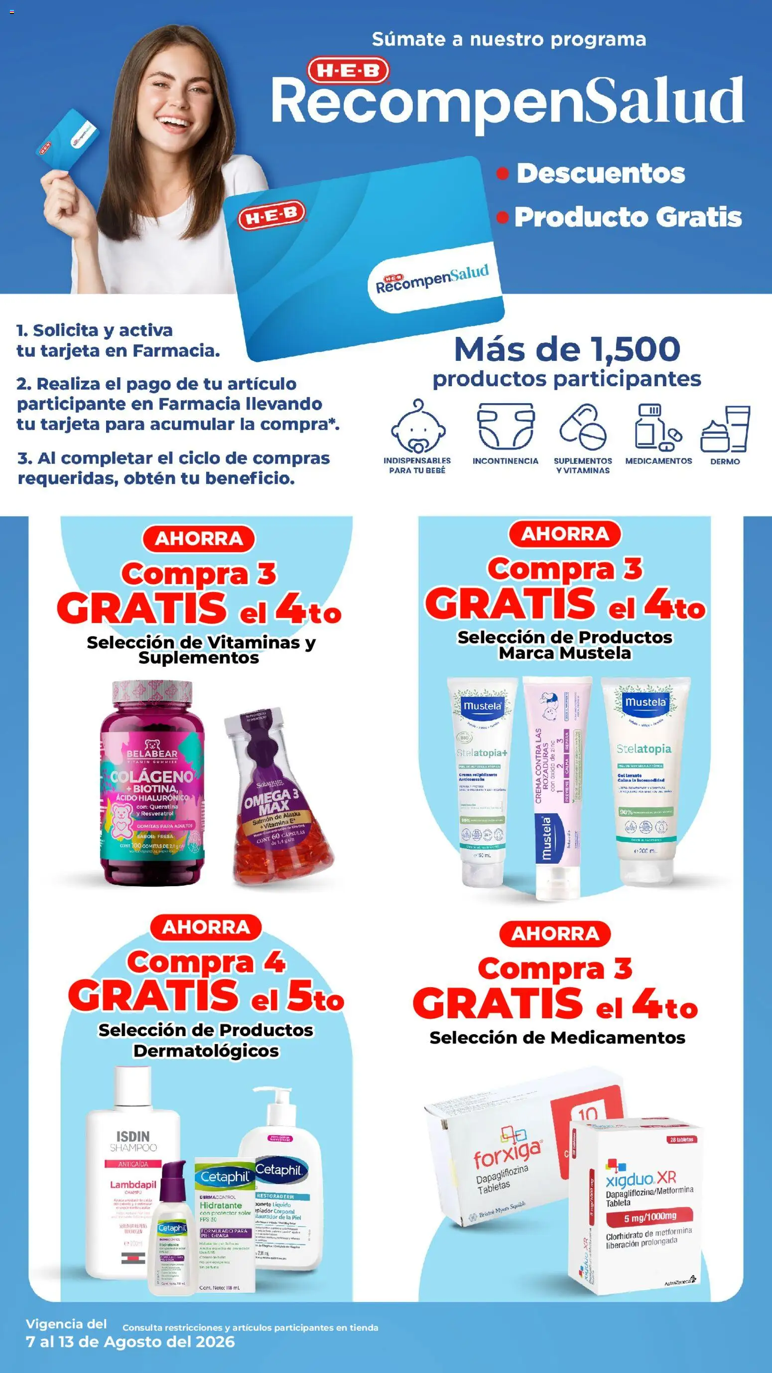 Nuevas ofertas de H-E-B válidas en toda la República Mexicana desde el 07/08/2026. ¡Encuentra las mejores ofertas en H-E-B folleto! | Página: 22 | Productos: Shampoo, Vitaminas, Omega, Champú