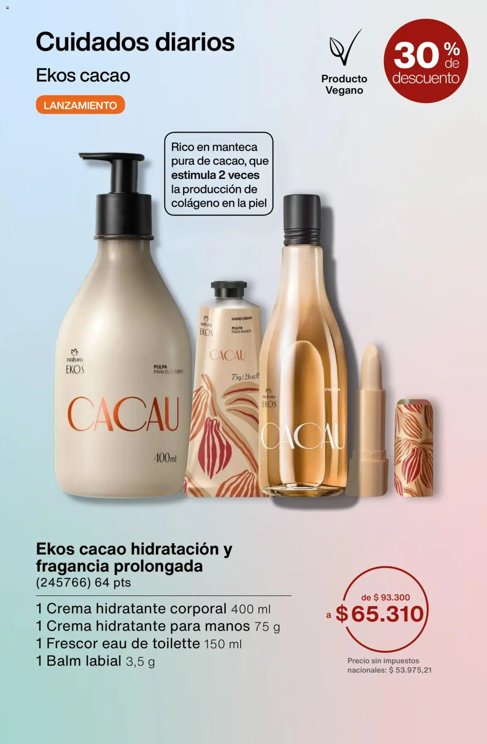 Catálogo Natura Ciclo 3 │ válido desde el 09/02/2026 | Página: 10 | Productos: Diarios, Eau de toilette, Cacao, Crema