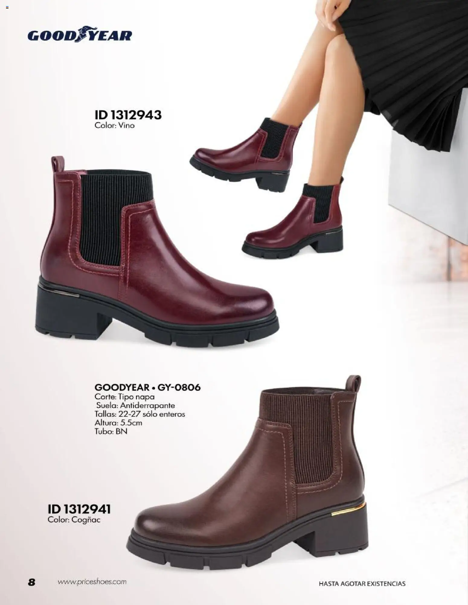 Nuevas ofertas de Price Shoes válidas en toda la República Mexicana desde el 20/10/2026. ¡Encuentra las mejores ofertas en Price Shoes catálogo Good Year! | Página: 8