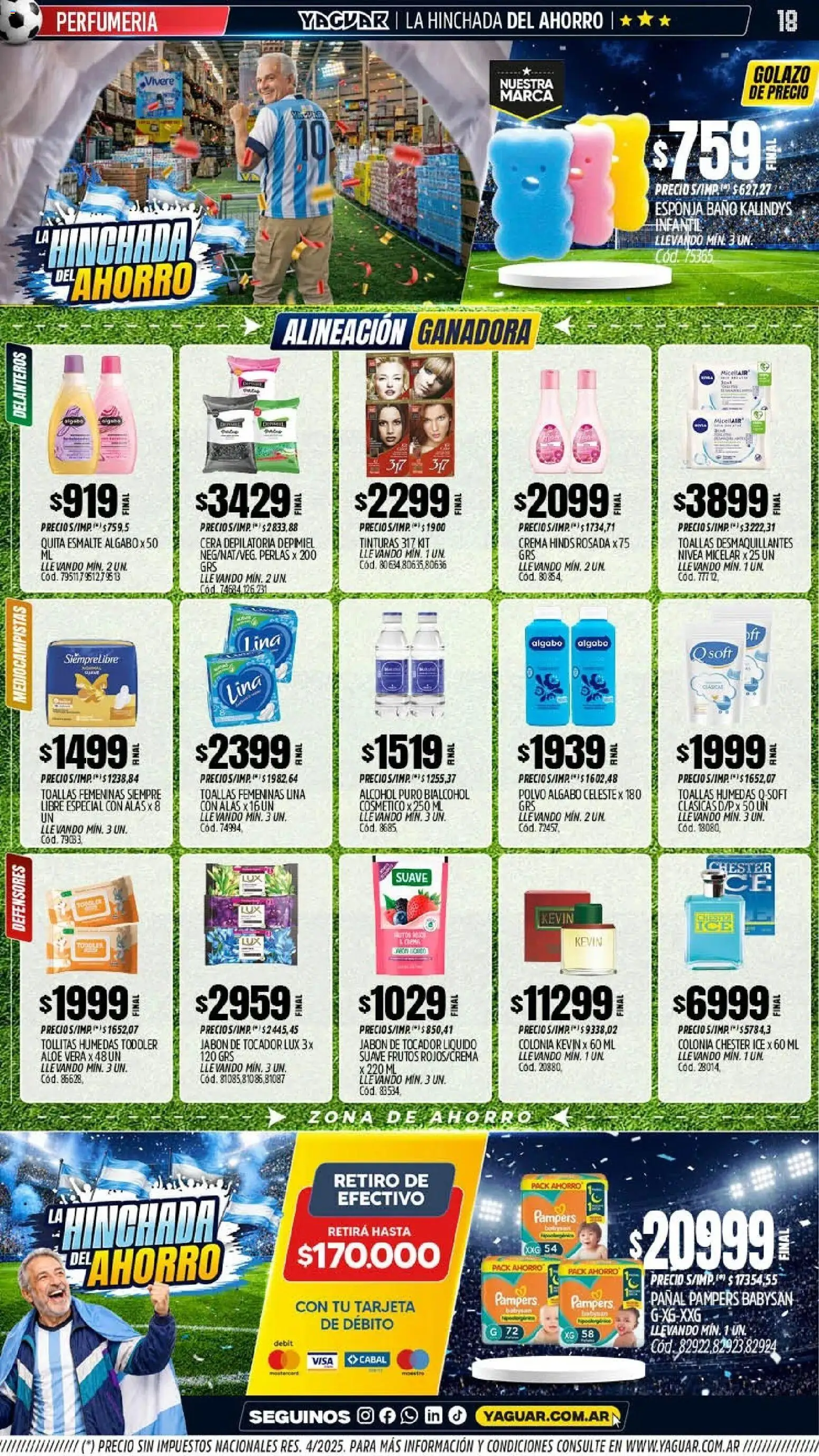 Yaguar - Oferta Semanal Trelew │ válido desde el 08.06.2026 | Página: 19 | Productos: Toallas, Baño, Polvo, Crema