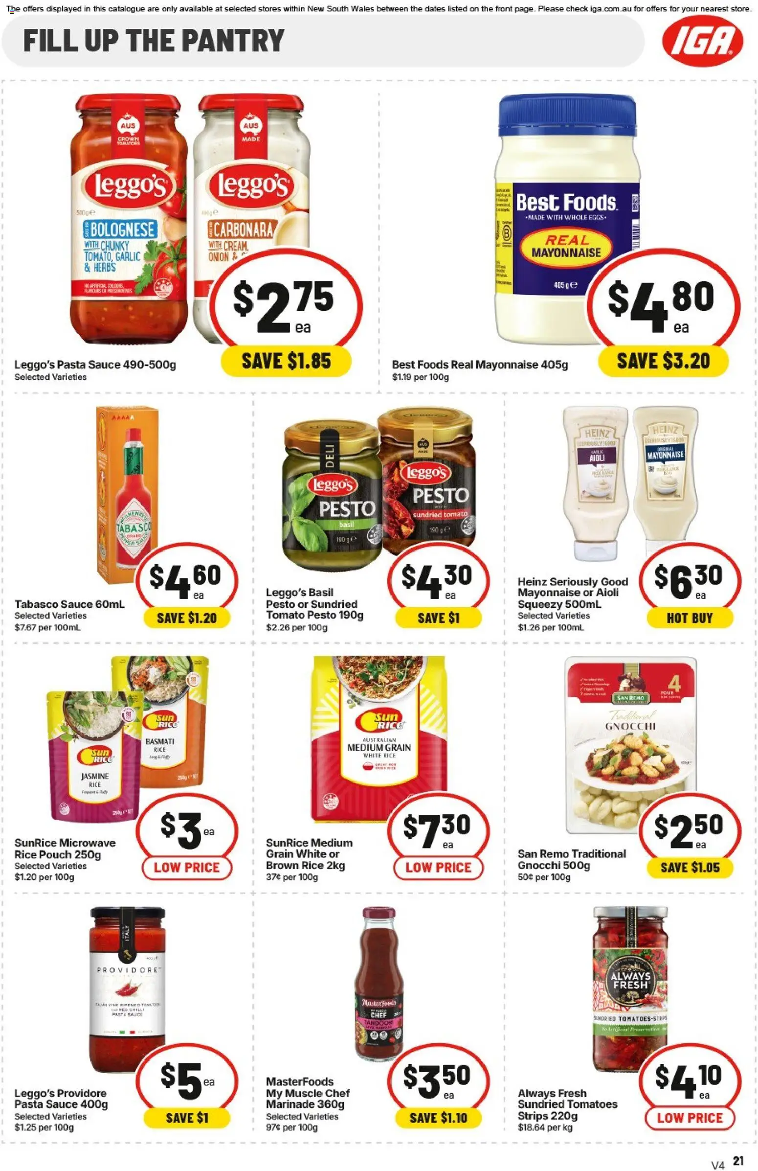 IGA catalogue - valid from 25/08/2026 | Page: 24 | Products: Tomatoes, Brown rice, Sauce, Gnocchi
