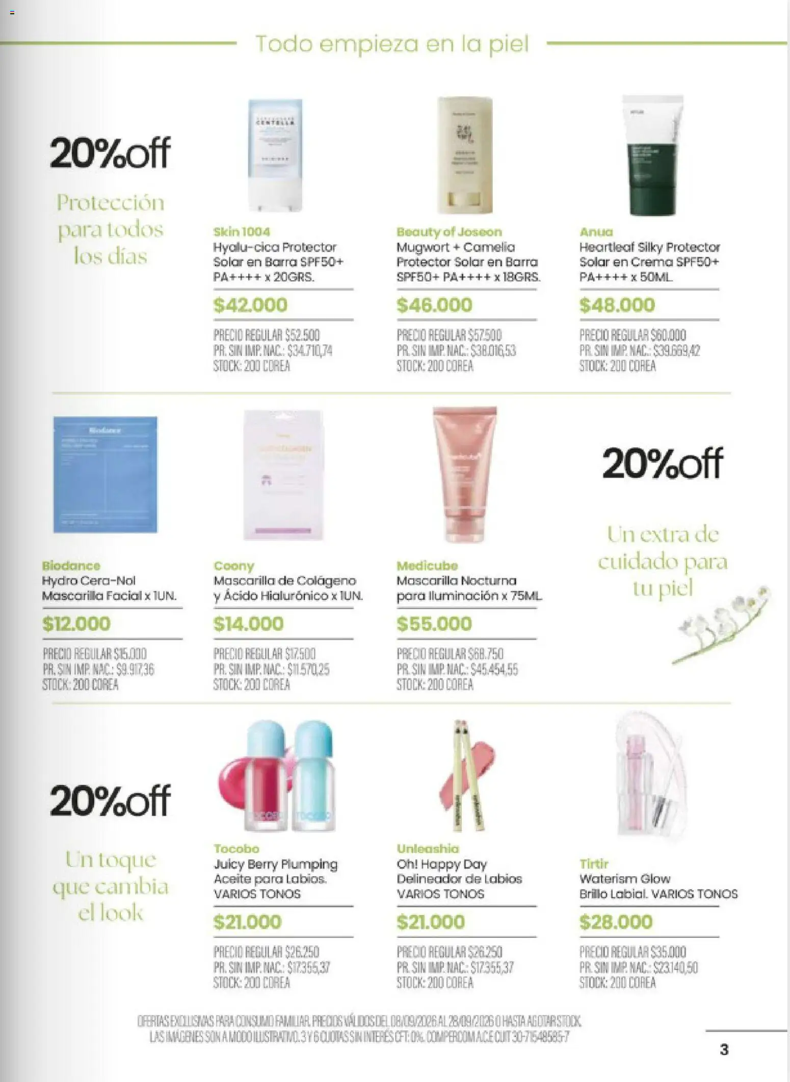 Pigmento - Glow De Primavera │ válido desde el 08/09/2026 | Página: 3 | Productos: Aceite, Delineador, Protector solar, Crema