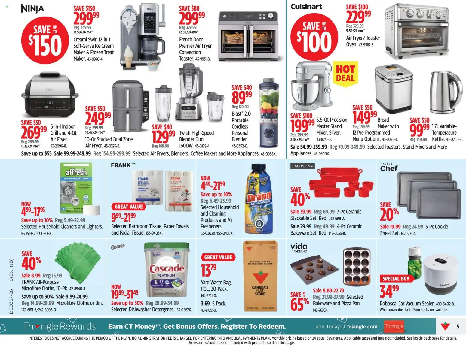 Canadian Tire flyer valid from Sep 10, 2026 | Page: 5 | Products: Cream, Bag, Coffee, Pizza