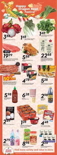Preview of Sobeys weekly flyer / circulaire from shop Sobeys valid from 21.05.2026 | Page: 15 | Products: Noodles, Beef, Ice cream, Milk